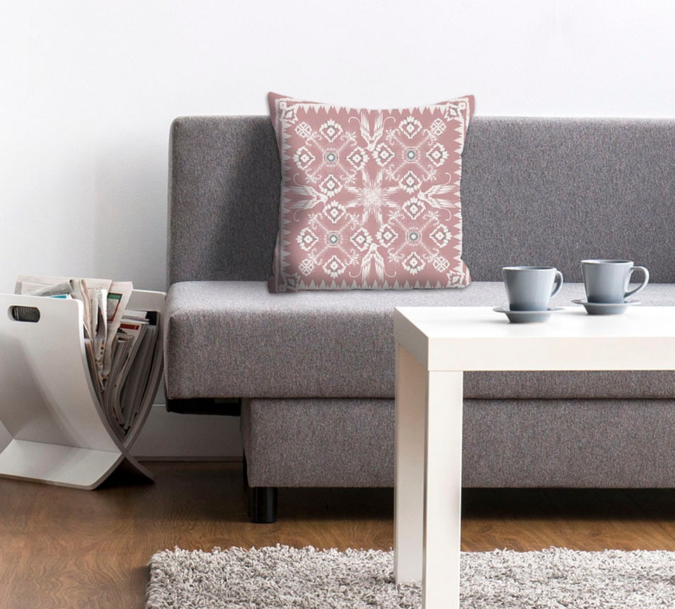 queence Coussin décoratif »Katja« mit Ornament, Kissenhülle ohne Füllung, 1 Stück