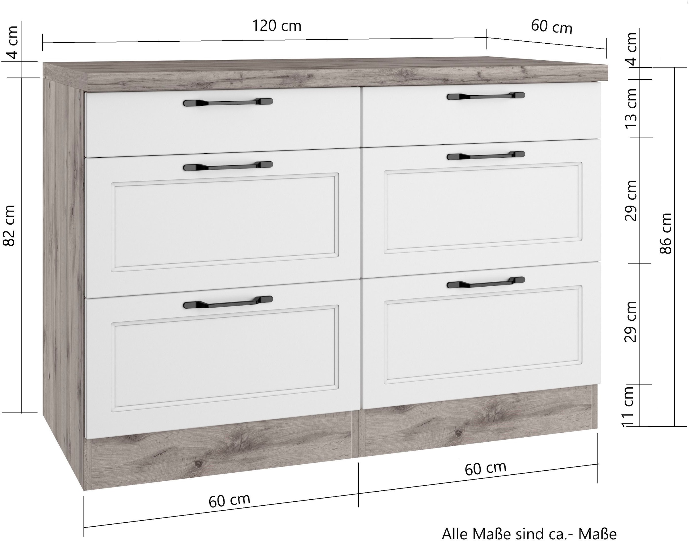 KOCHSTATION Armoire basse »KS-Lana« largeur 120 cm