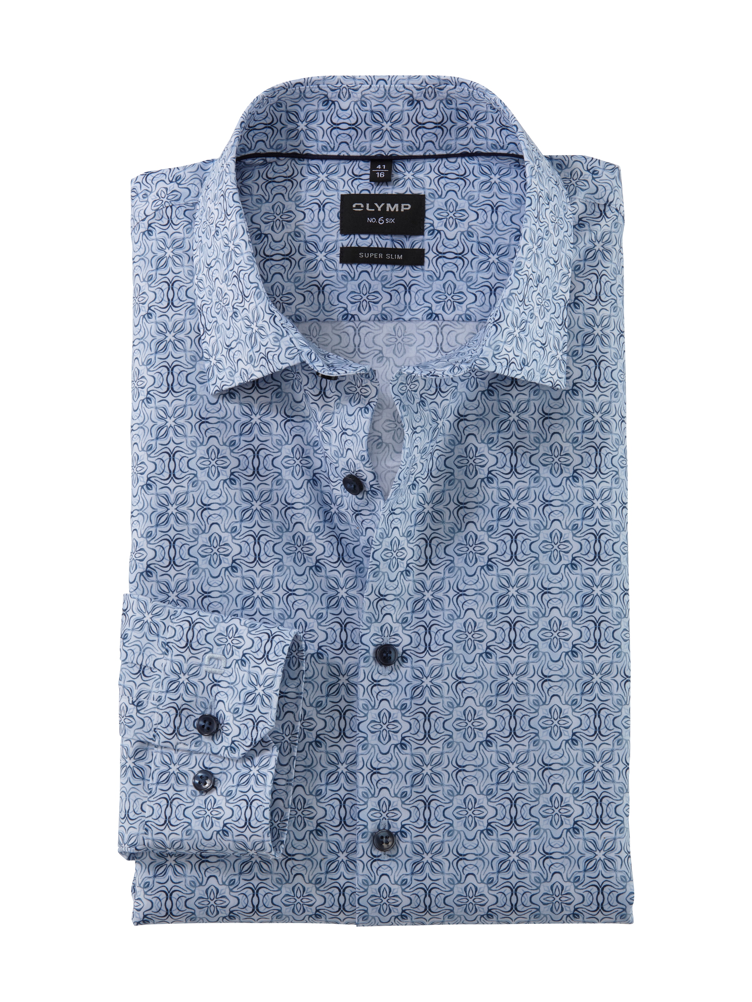 OLYMP Businesshemd »No 6 six« modisch gemustert