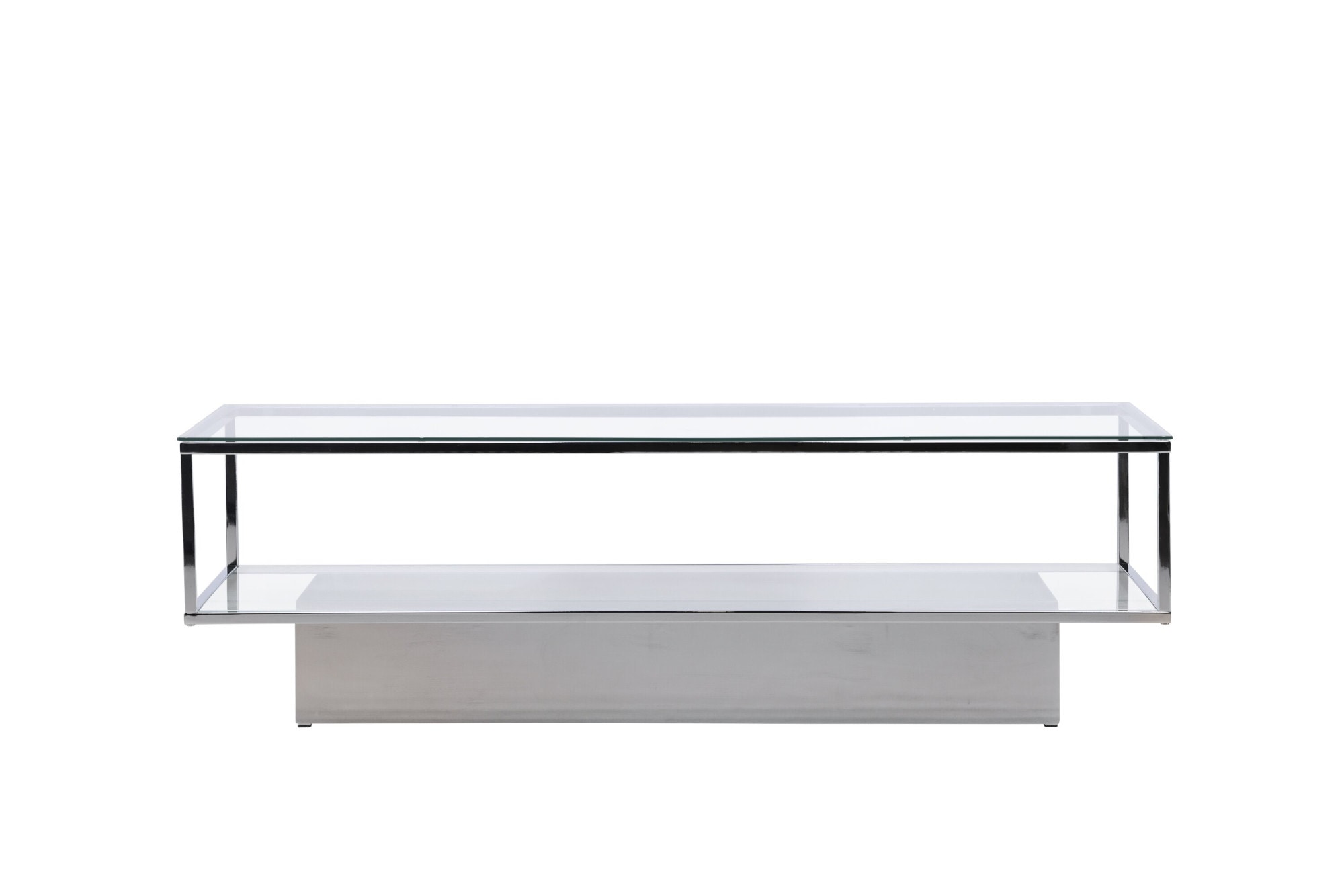 Venture Home Table basse »Maglehem, rechteckiger Couchtisch mit Glasplatte, 130 × 60 cm« Table basse, verre, acier, mince, moderne, noble