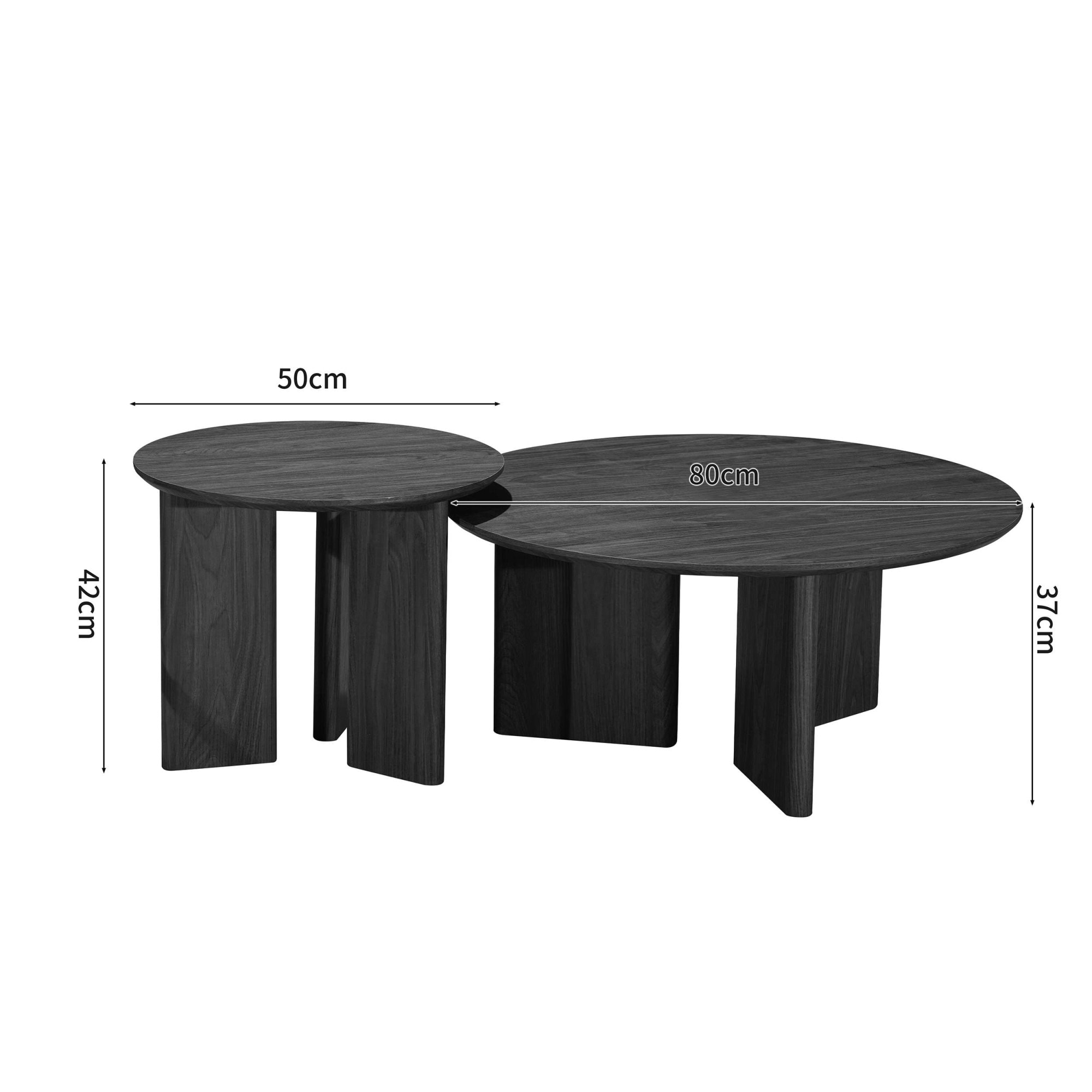 GOODproduct Table basse »Cassian« 1 cuis tlg. Walnussoptik
