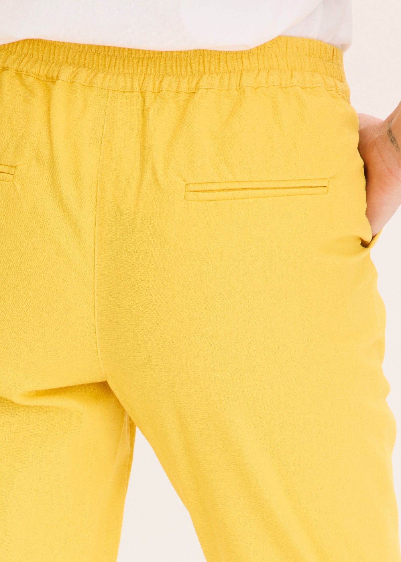 bonprix Leinenhose »Leinenhose«  aus Leinen und Baumwolle, Regular Fit, mit elastischem Gummibund