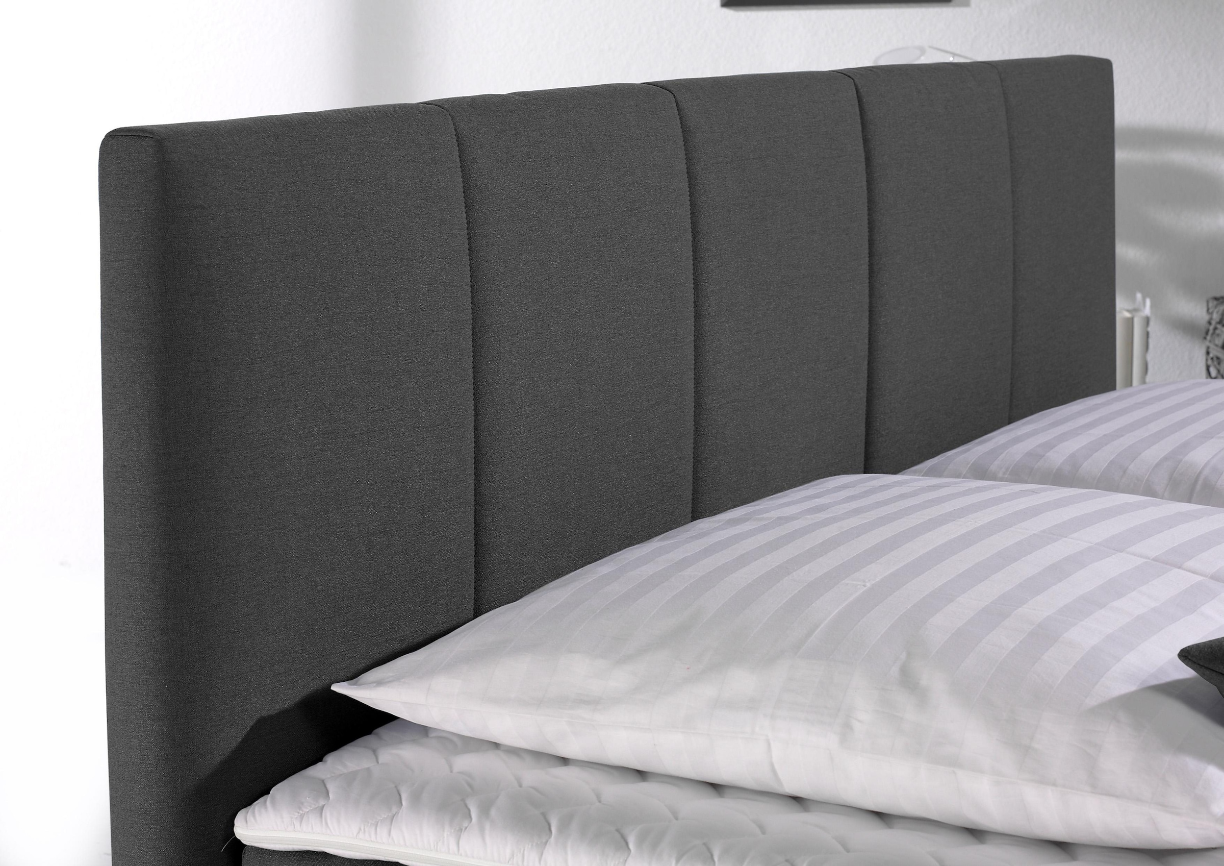 Home affaire Lit boxspring »Portland« en 3 largeurs, 3 types de matelas et 2 degrés de fermeté, incl. surmatelas