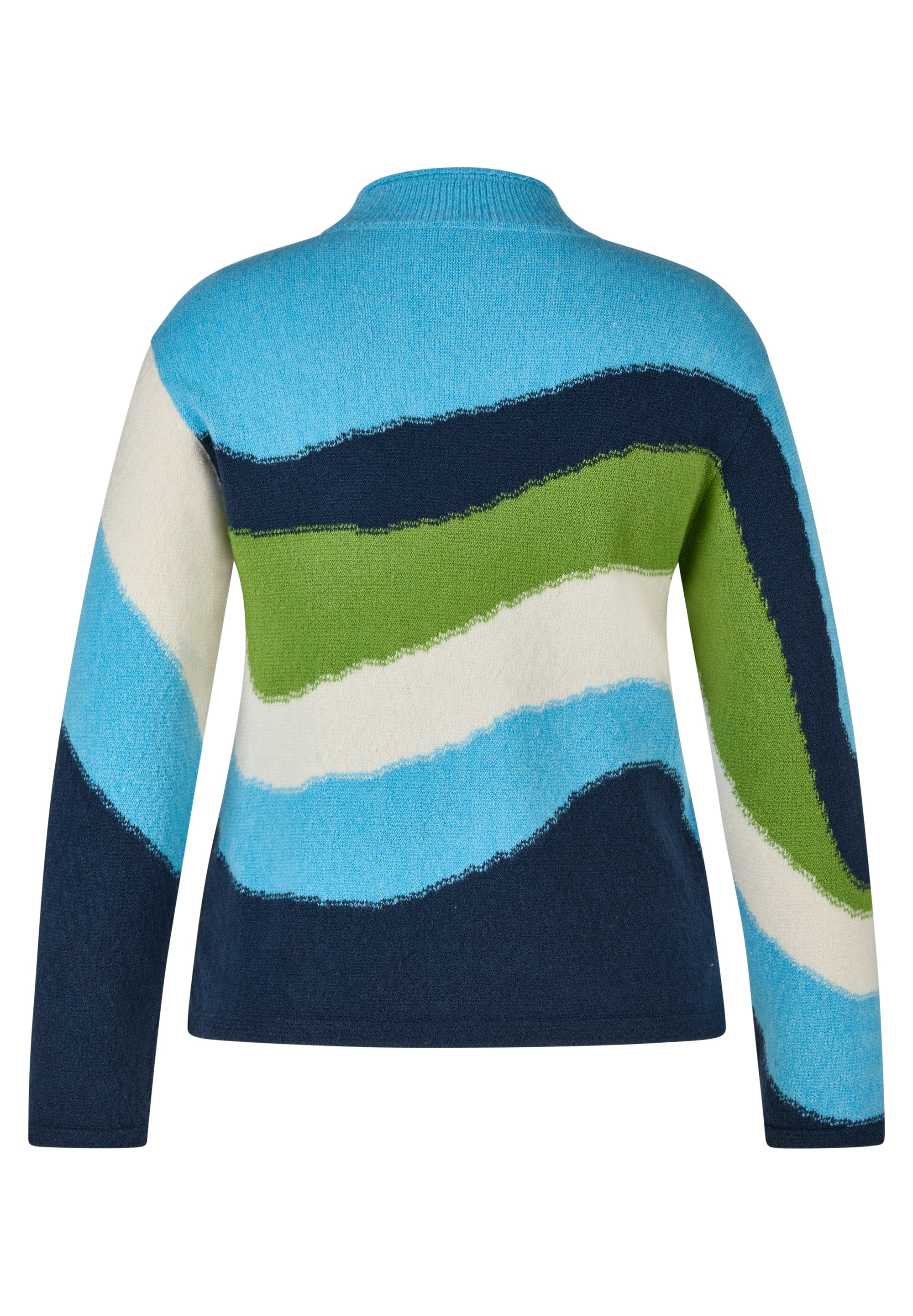 Rabe Pull en tricot im Colorblocking-Look - gestreift