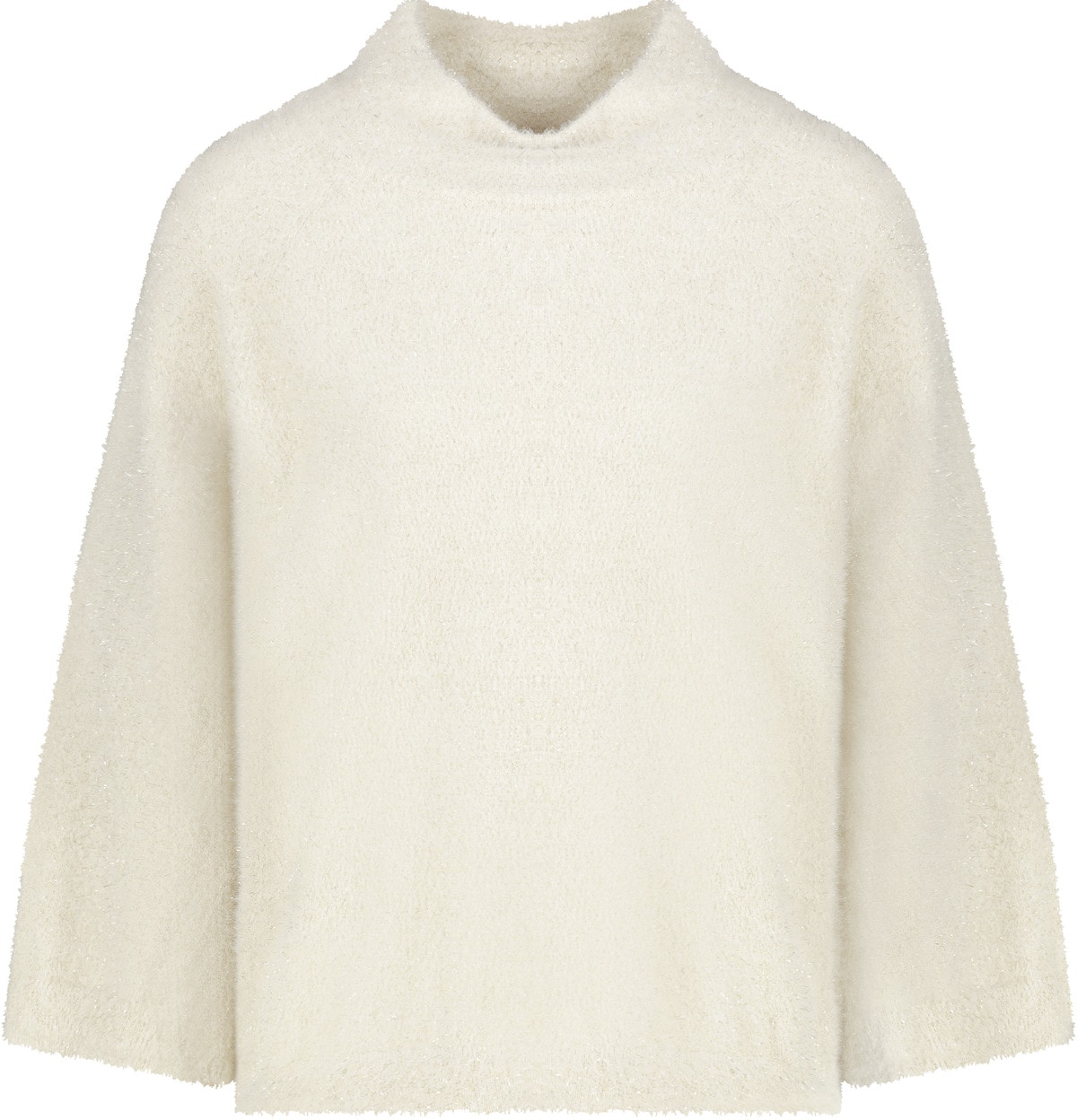 Monari Pull à col montant »Pullover Lurex« coupe régulière avec col rond
