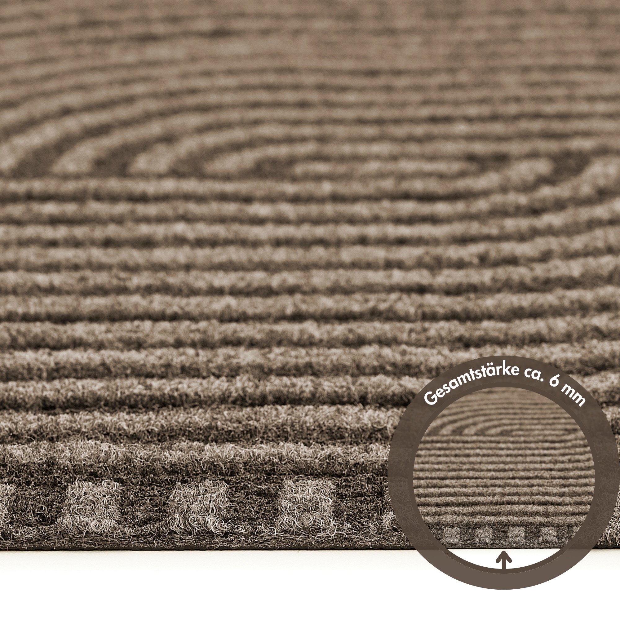 Andiamo Tapis de sol »Yukon« Rectangulaire 6 mm Höhe Schmutzfangmatte, modernes Design, robust, waschbar, rutschhemmend