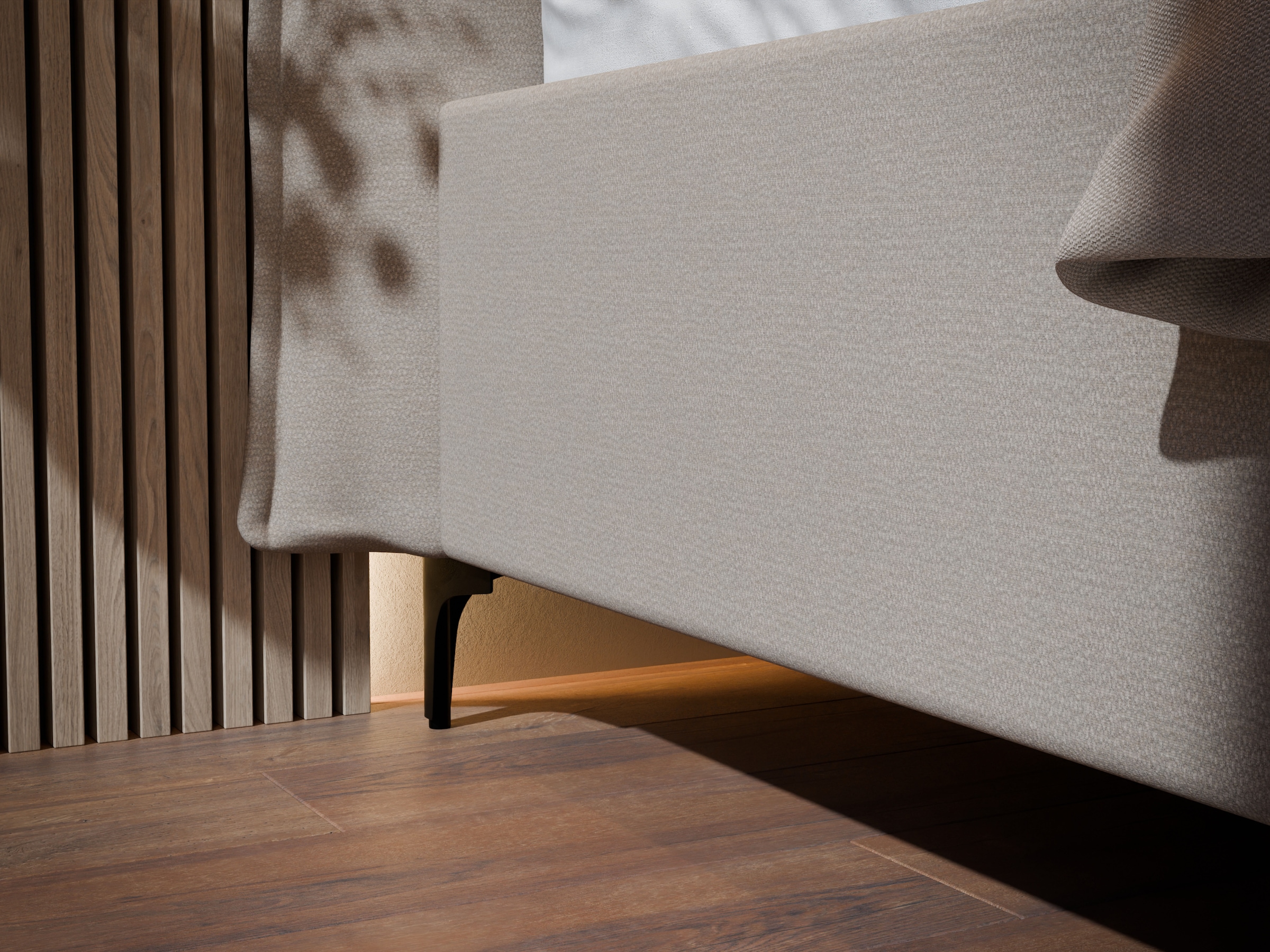 FORTE Lit rembourré »Helsingborg« incl. sommier à lattes, disponible en plusieurs couleurs