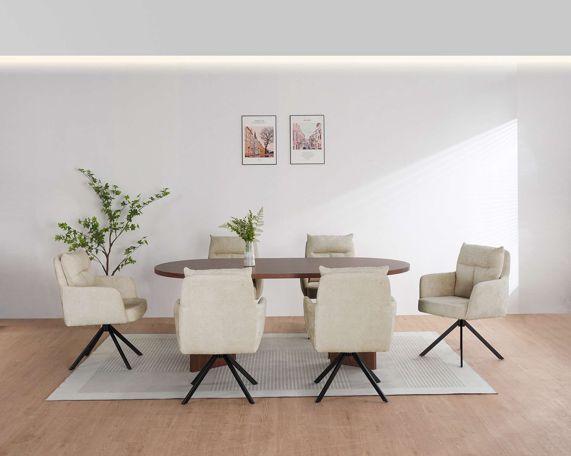 GOODproduct Chaise de salle à manger »Darrin« (Set) 2 cuisSteppung im Polster