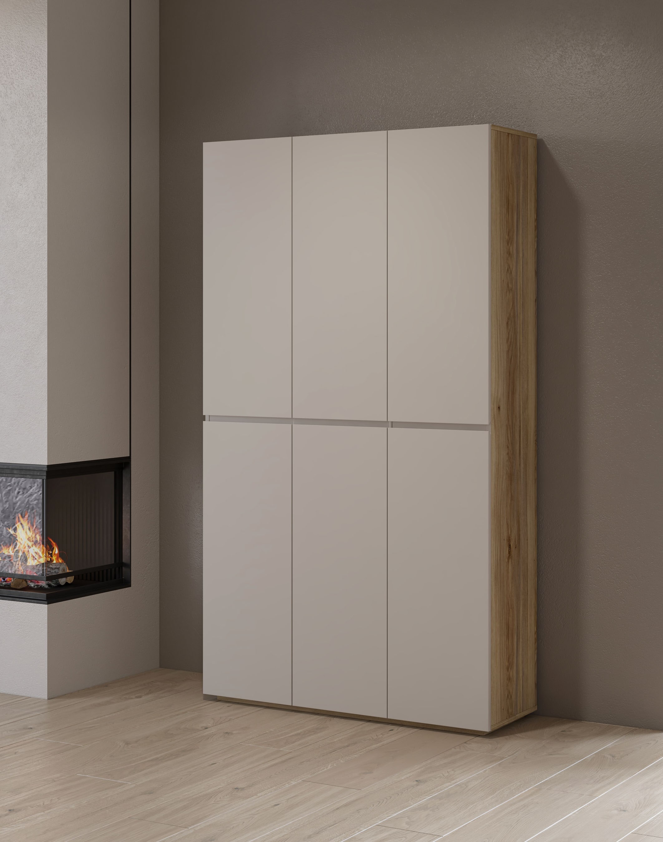 INOSIGN Armoire à chaussures »Criss moderner Griffloser Stauschrank, Allzweckschrank, Schuhkommode« Mehrzweckschrank,Breite 105 cm, inclusive 12 verstellbare Einlegeböden