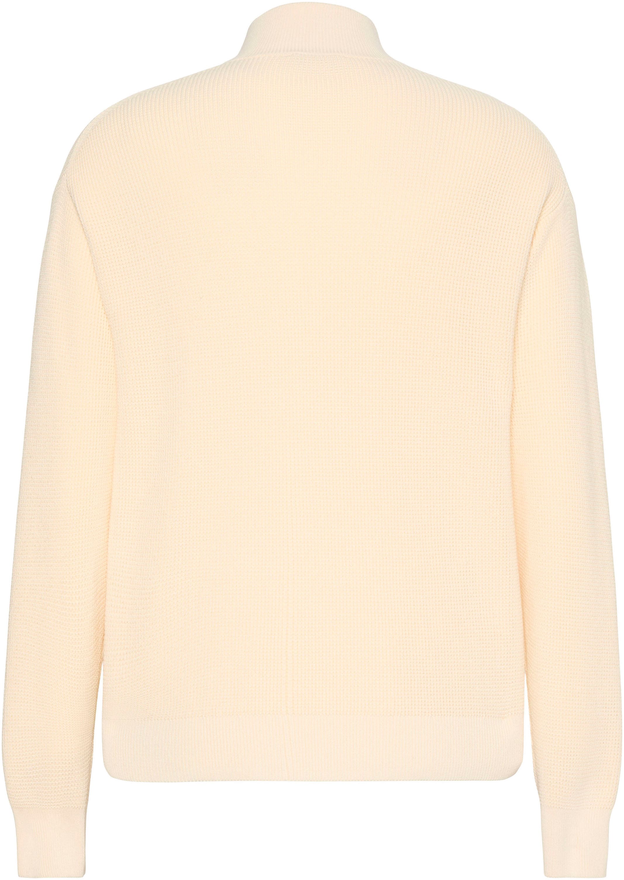 Calvin Klein Jeans Pull en tricot Troyerkragen mit Reissverschluss, Regular Fit