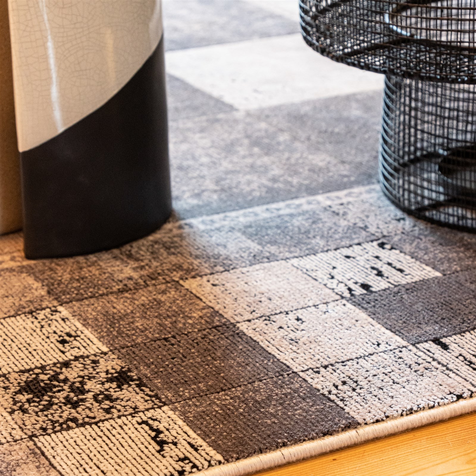 Kayoom Teppich »Elles 214« rechteckig 9 mm Höhe Kurzflor, Vintage, Modernes Muster, Deko, Viskose