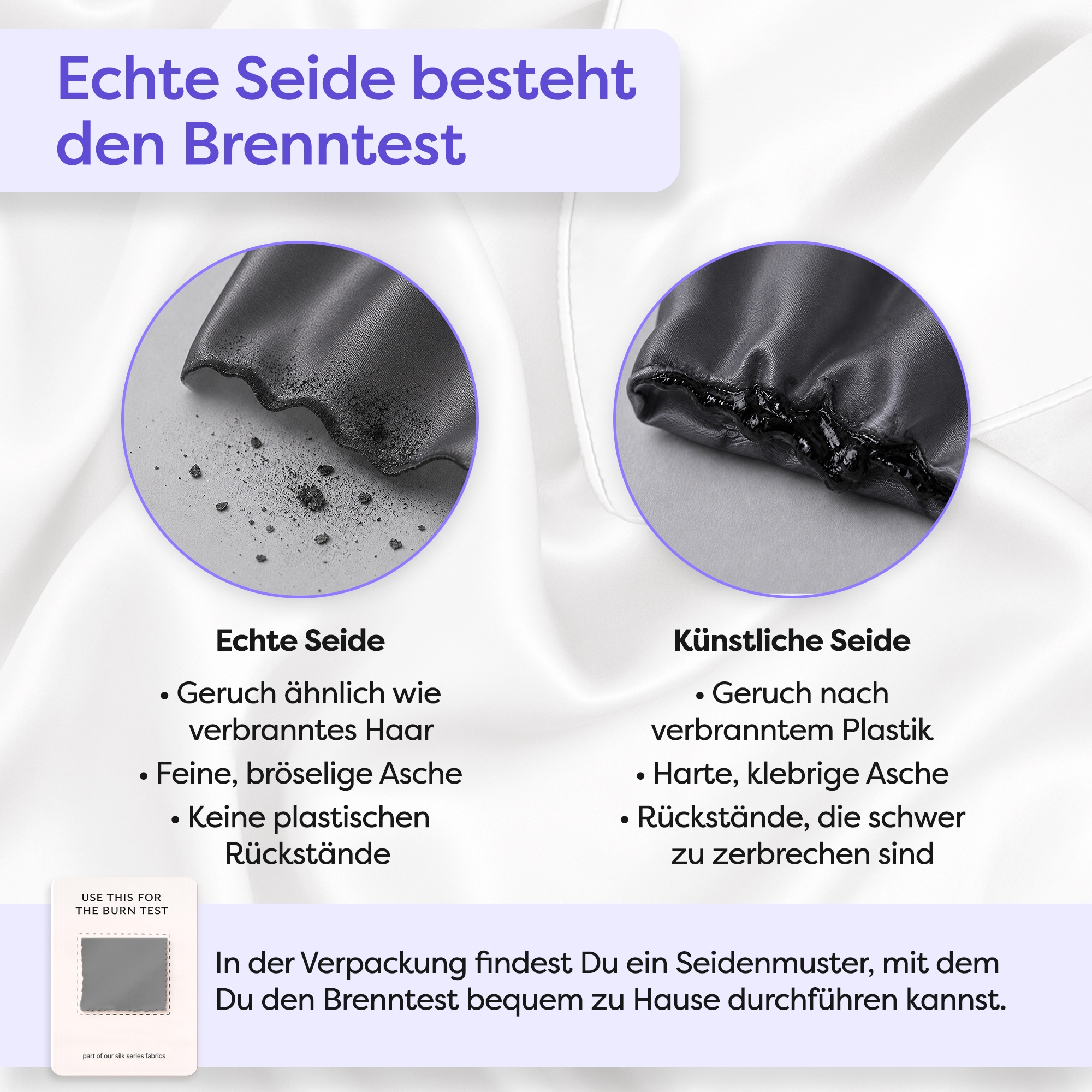 Wolkenfeld Housse de coussin »Seidenkissenbezug 100 % Maulbeerseide, 22 Momme, 6A, 40x80, OEKO-TEX« Doux pour la peau et les cheveux, avec boîte cadeau