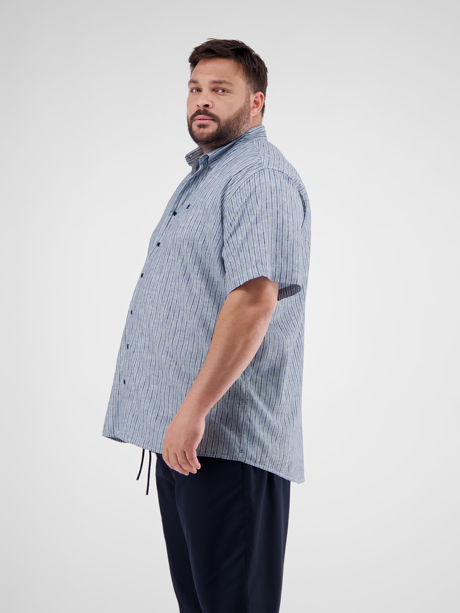 LERROS Kurzarmhemd »Gestreiftes Herrenhemd in Grossen Grössen«