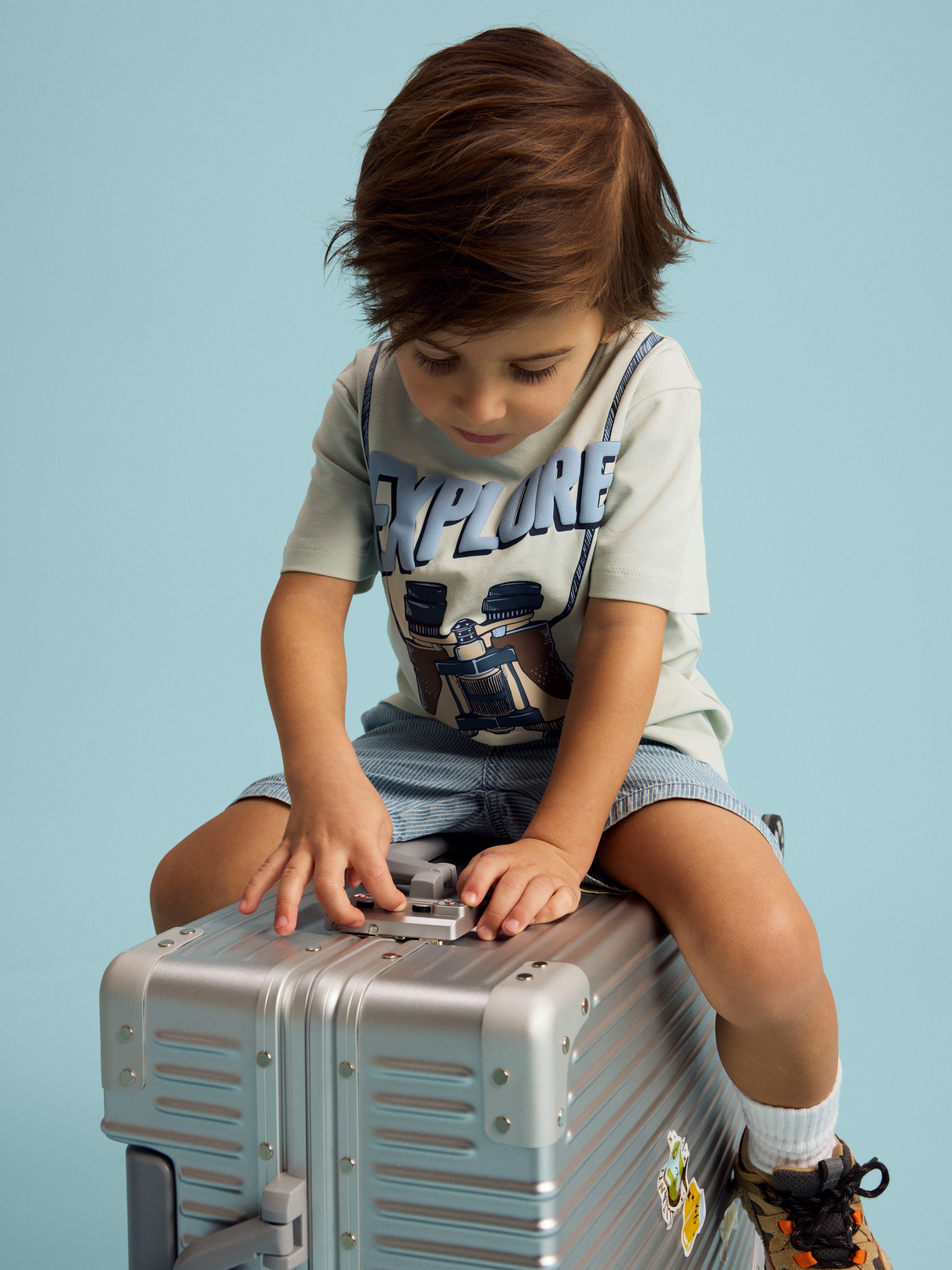 Name It T-shirt »NMMHOLLI SS NREG TOP BOX« mélange coton, coupe régulière