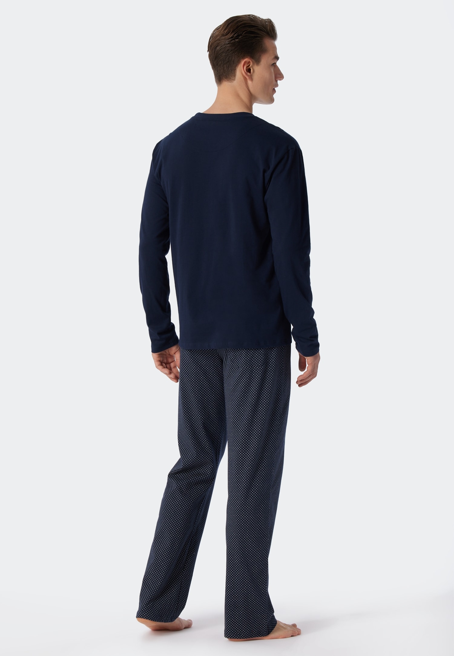 Schiesser Pyjama »Ebony« 2 cuis tlg., mit rundem Halsausschnitt