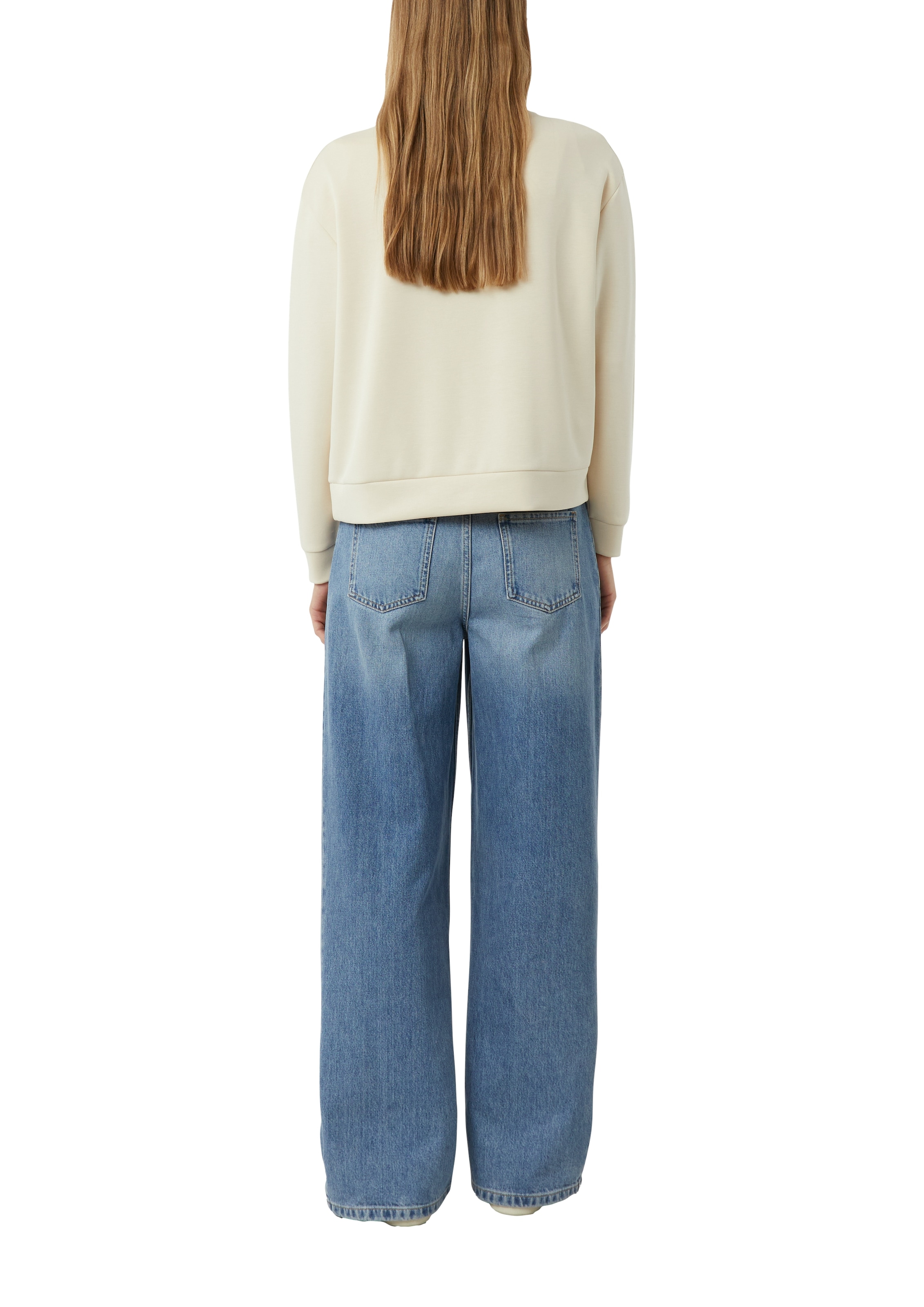 Comma Sweatshirt , mit Print und Aufnähern
