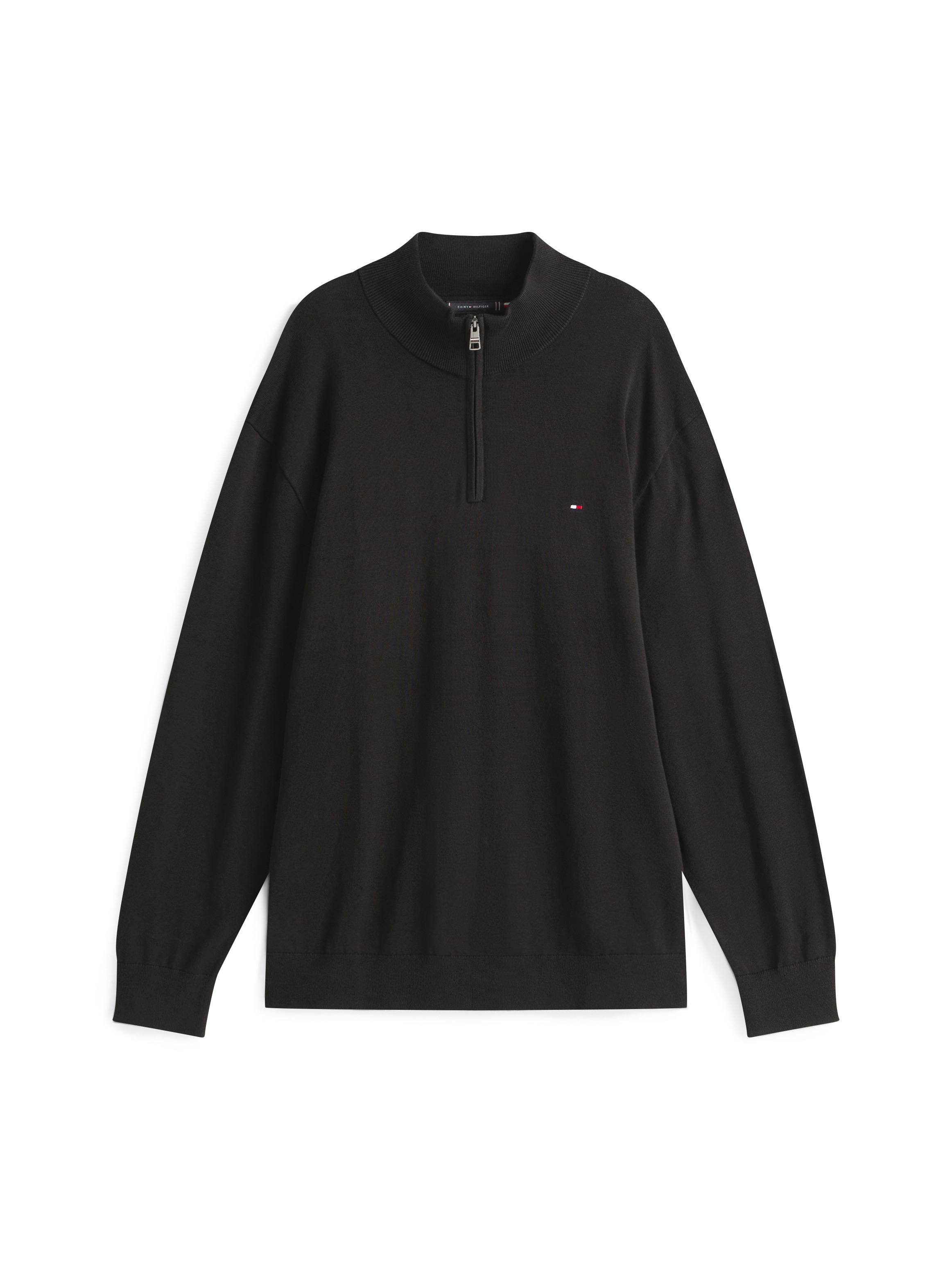 Tommy Hilfiger Big & Tall Stehkragenpullover »BT-ESSENTIAL COTTON ZIP MOCK-B«, Grossen Grössen
