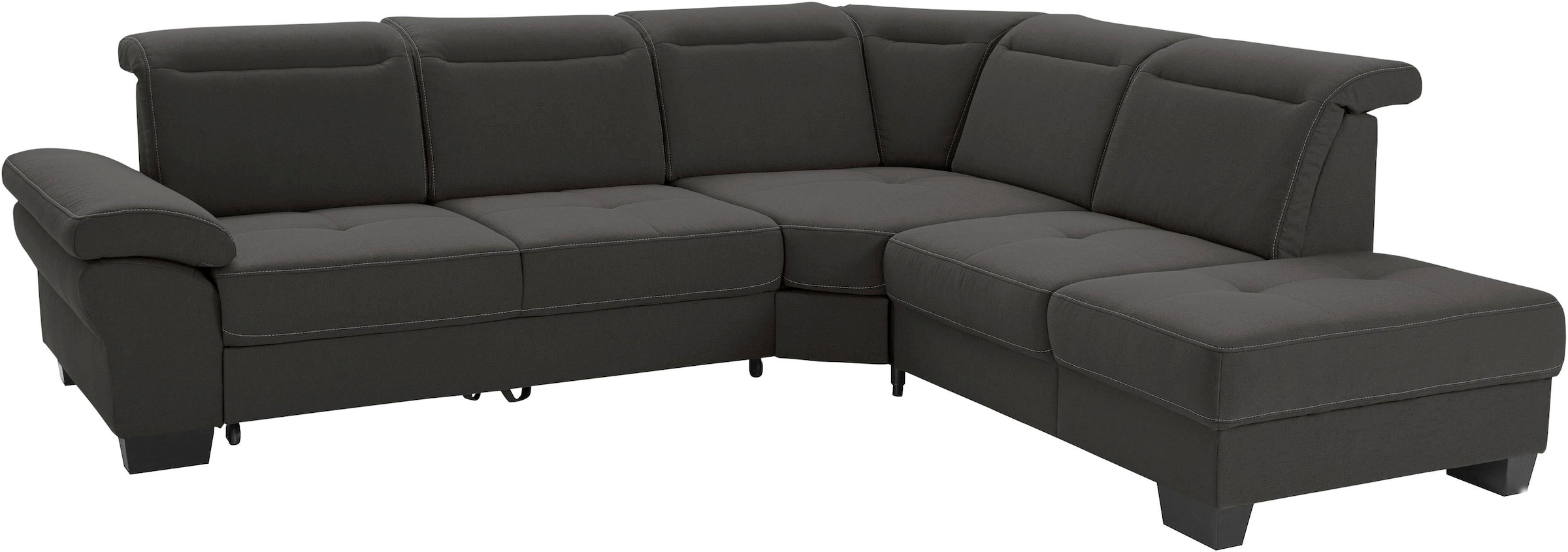 Home affaire Canapé d'angle »Cornwall L-Form« incl. Sitztiefenverstellung, mit Bettfunktion und Kopfteilverstellung