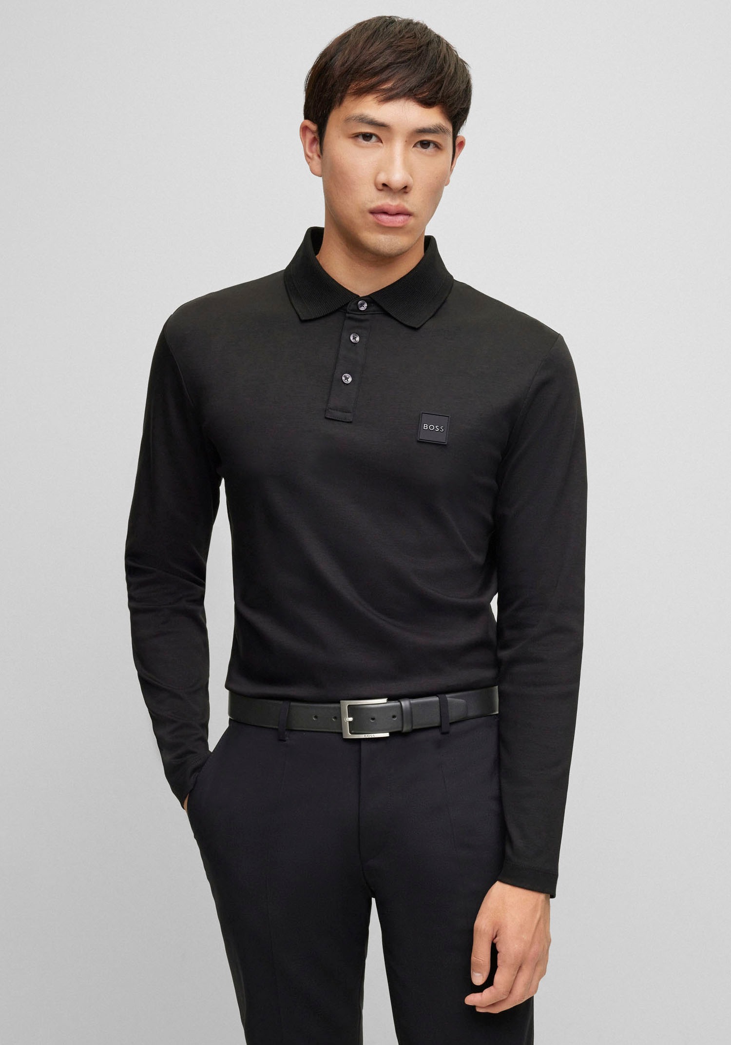 BOSS Ledergürtel aus Nappaleder mit BOSS Logo-Dornschliesse