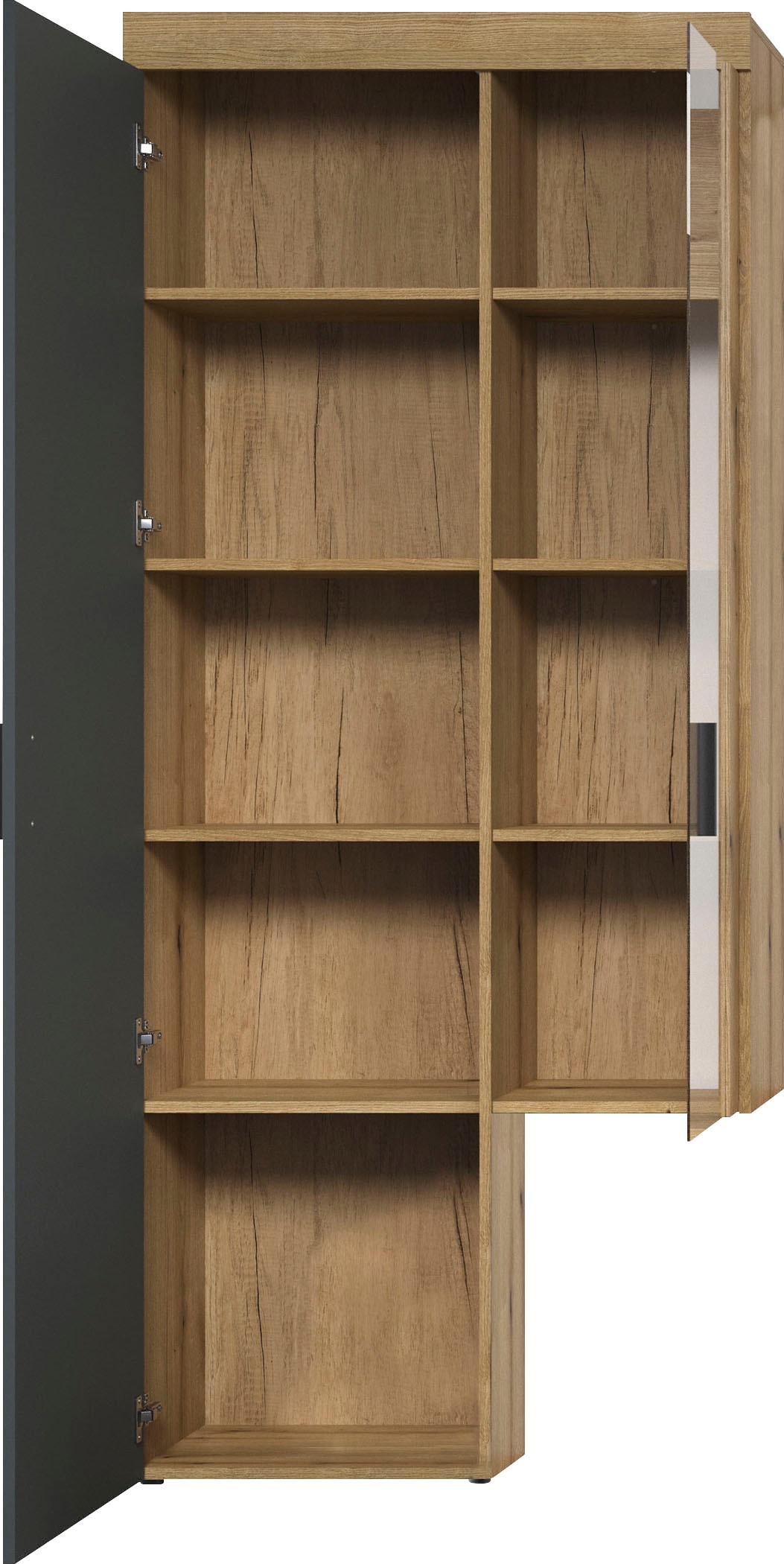Home affaire Vitrine de rangement »Ghent« Paquet, 1 cuis tlg. avec applications en bois de bout