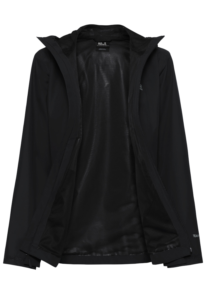Jack Wolfskin Veste de pluie »OUTROVERT 2L JKT W« avec capuche avec protège-vent sur la fermeture éclair, respirant, étanche