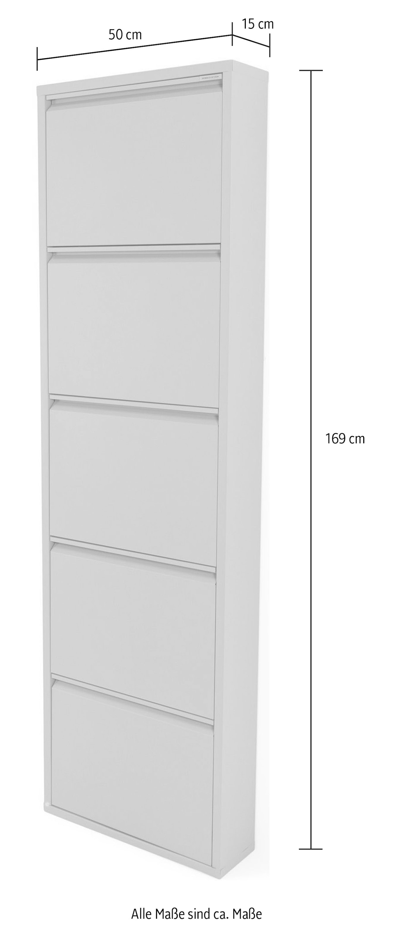 Spinder Design Schuhschrank Metall, Breite 50 cm