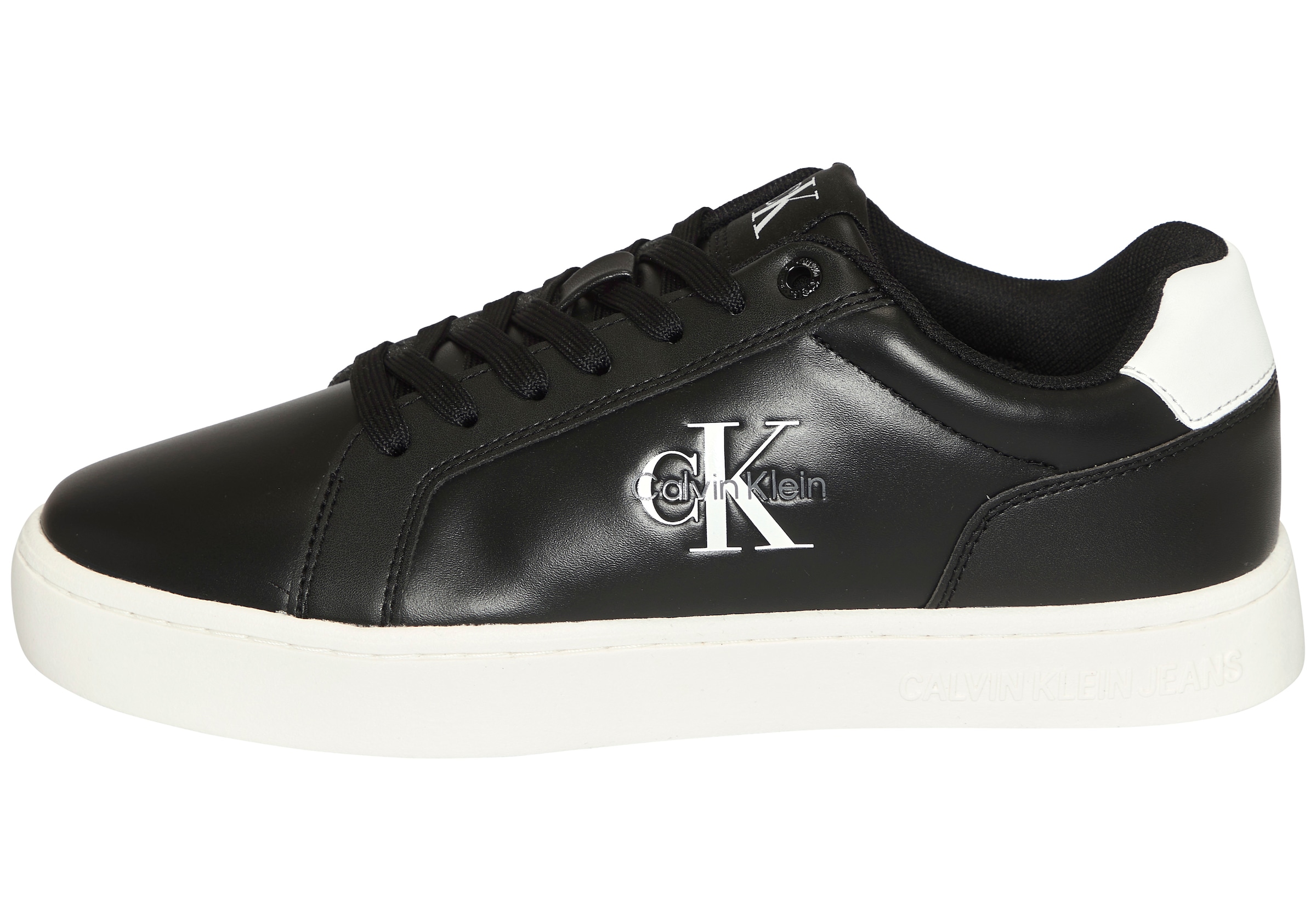 Calvin Klein Jeans Sneakers »CLASSIC CUPSOLE MONO LTH«  baskets de loisirs, chaussures basses, à lacets au style classique