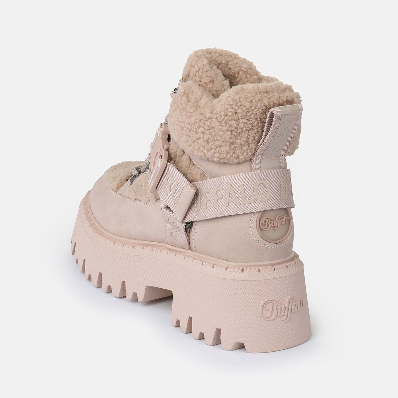 Buffalo Bottes d'hiver  bottes à plateforme, bottines tendance, bottines à lacets avec imitation fourrure