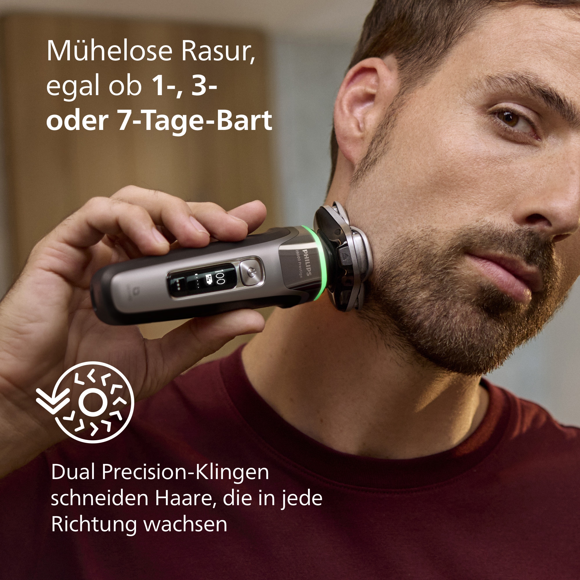 Philips Rasoirs électriques »Series i9000 Prestige XP9202/10« integrierter Präzisionstrimmer mit SkinIQ Technologie, inkl. Ladestand, Reiseetui