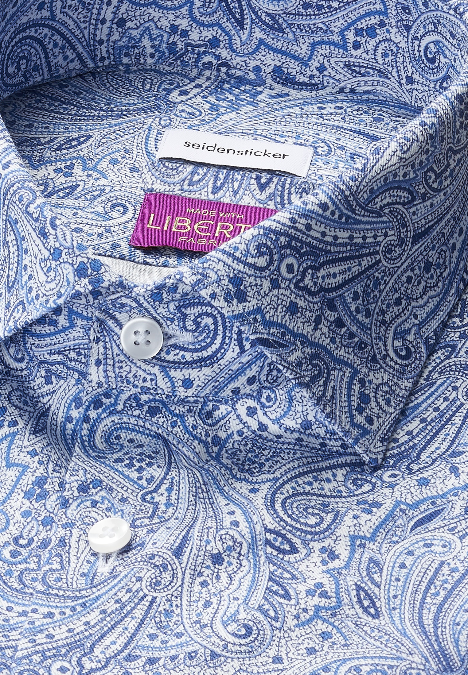 seidensticker Businesshemd »Schwarze Rose« Slim 1/1 Kentkragen Druck