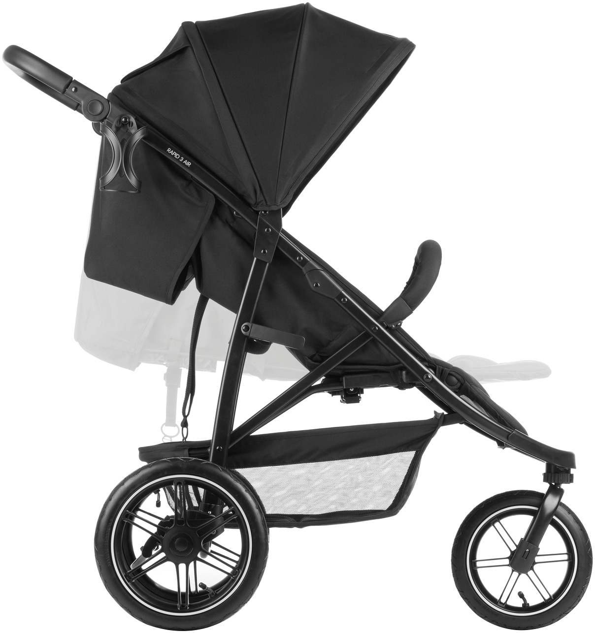 Hauck Kinder-Buggy »Dreiradbuggy, Rapid 3 Air, black« 22 kg mit schwenk/feststellbarem Vorderrad; Lufträder; bis 22 kg belastbar