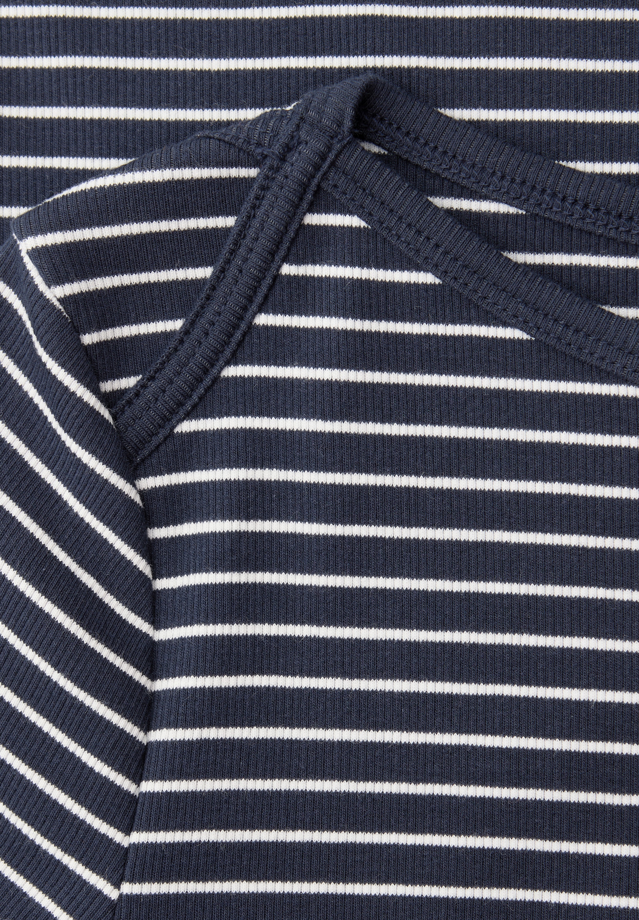 STREET ONE T-shirt à manches 3/4 mit Streifen und in Ripp-Qualität