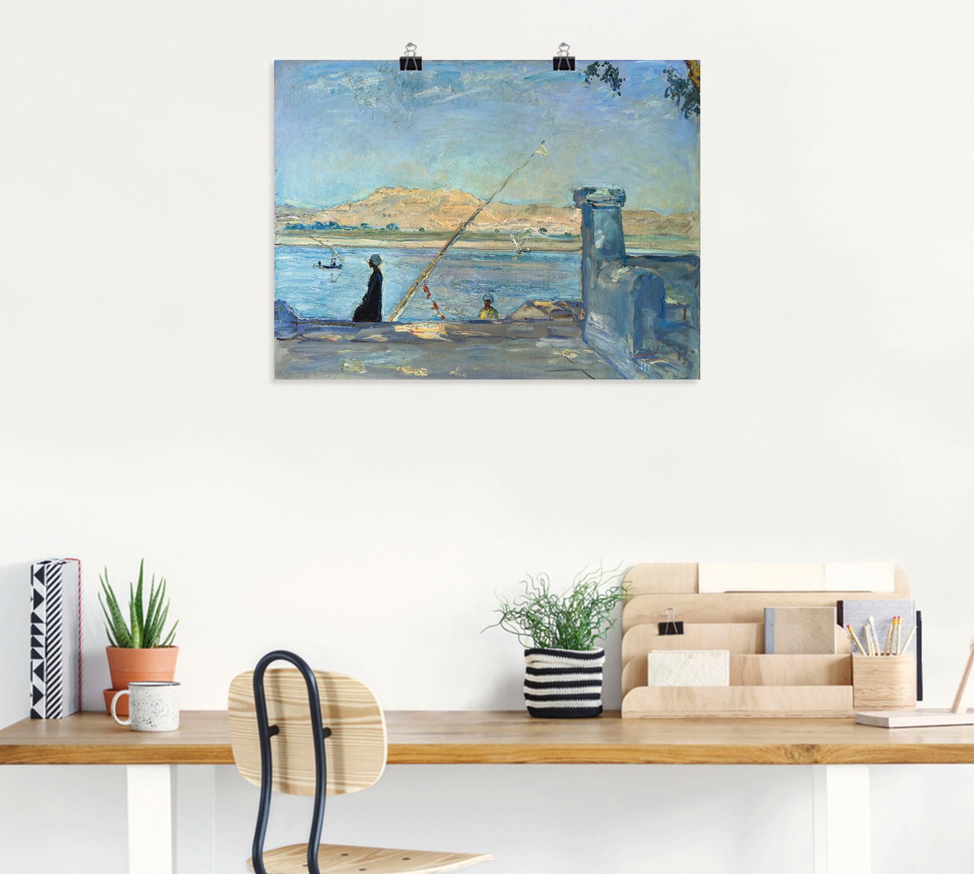 Artland Kunstdruck »Morgen bei Luxor. 1914« Gewässer 1 Stk. tlg. als Leinwandbild, Wandaufkleber oder Poster in versch. Grössen