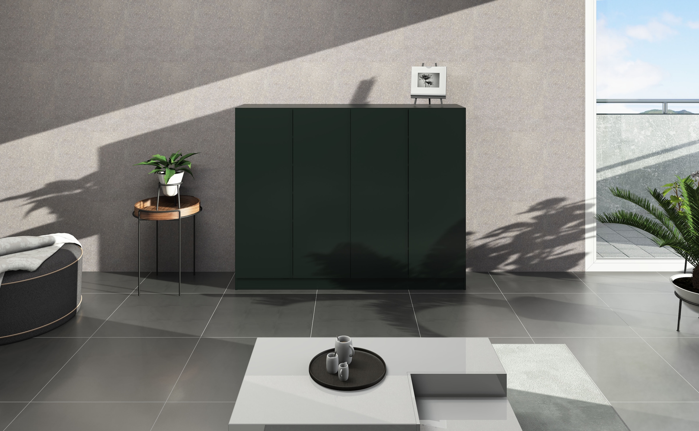 borchardt Möbel Schuhschrank »Vaasa, Schuhregal 4-türig mit 12 verstellbaren Fächern« Breite 152 cm