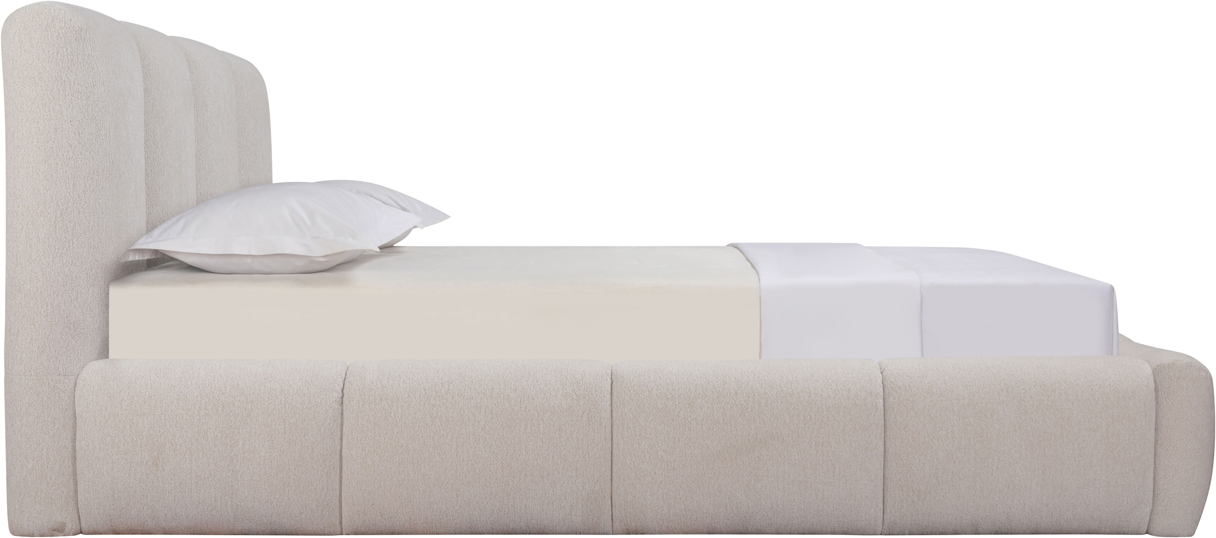 GOODproduct Lit rembourré »MERLINDA, Stauraumbett mit Lattenrost und Bettkasten, Chenille-Bezug« tête de lit et cadre fortement rembourrés, surface de couchage 140x200 / 180x200 cm