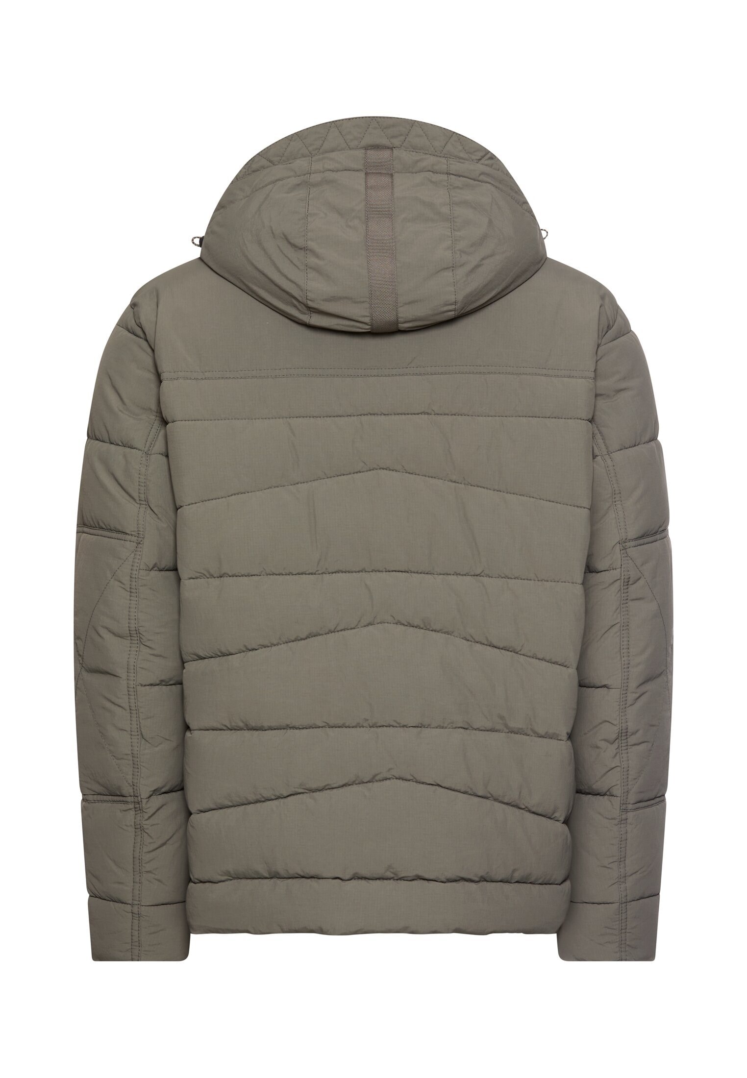 camel active Veste matelassée avec capuche Veste d'hiver avec capuche et patte de boutonnage