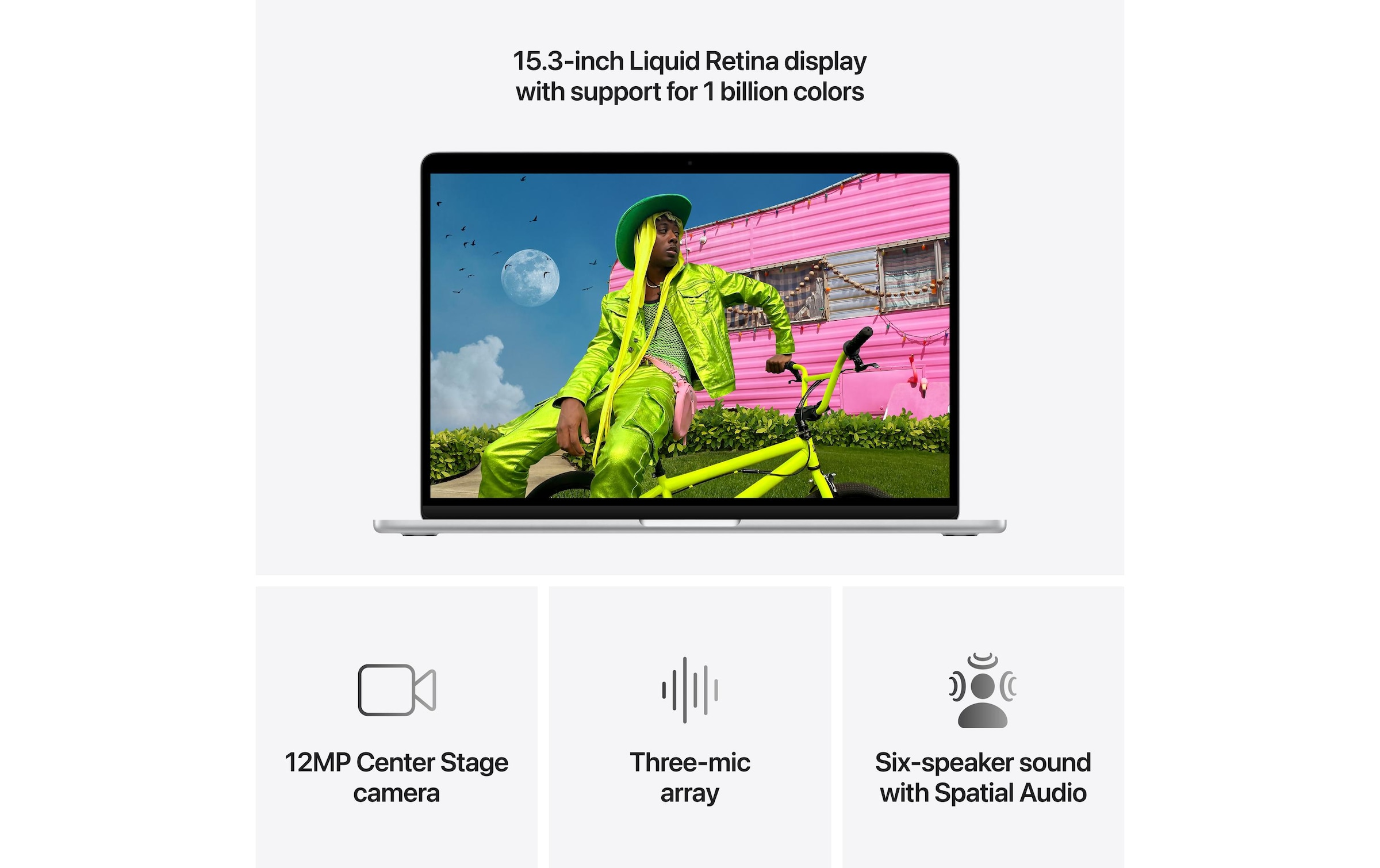 Apple Notebook »MacBook Air 15 2026 M5 10C GPU / 16 GB / 1 TB Silver« / 15,3 ″ Apple M5 Integrierte NPU (Neural Processing Unit)
