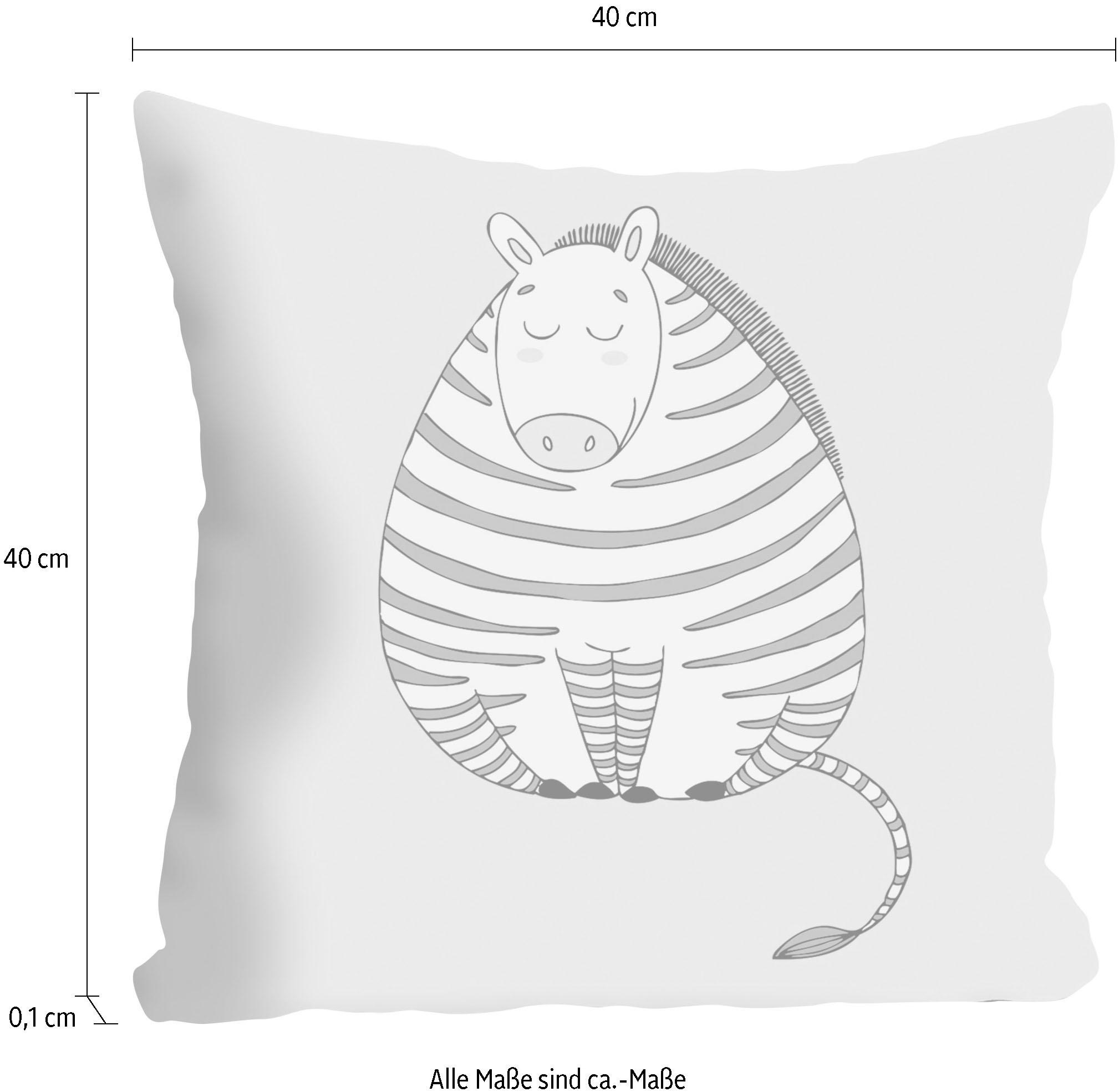 queence Coussin décoratif »»Zebra«« Kissenhülle ohne Füllung, 1 Stück