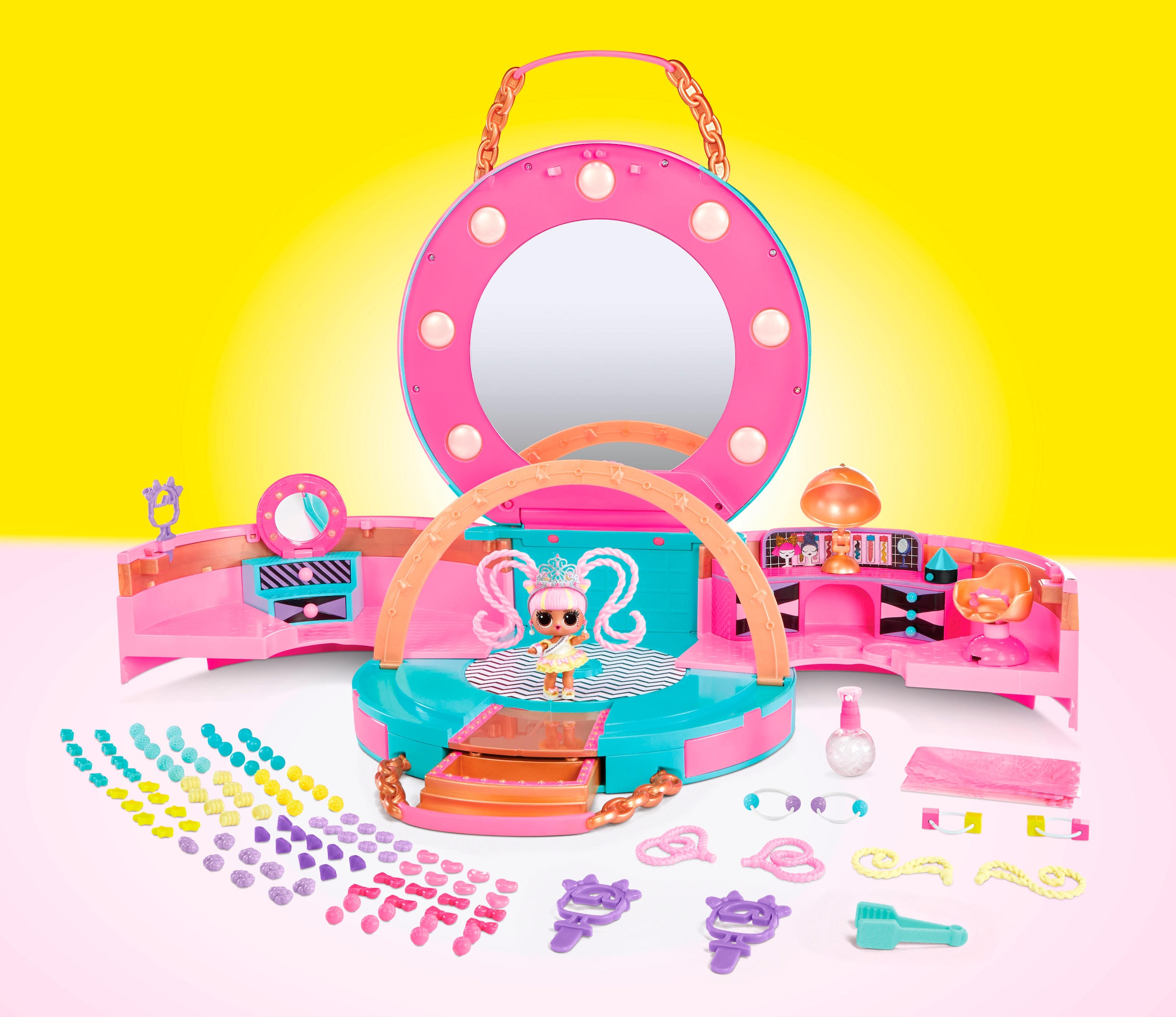 L.O.L. SURPRISE! Kreativset »L.O.L. Surprise Hair Beads Salon« inklusive Püppchen mit DIY Perlen-Frisuren