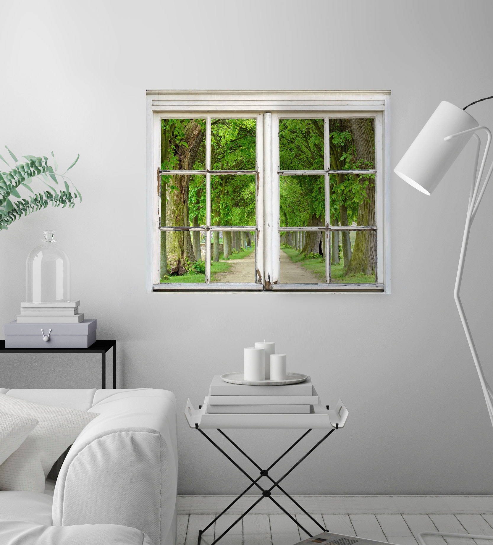 queence Wandsticker »Allee« Wandsticker, Wandbild, selbstklebend, Bäume, Strasse, Weg, Allee