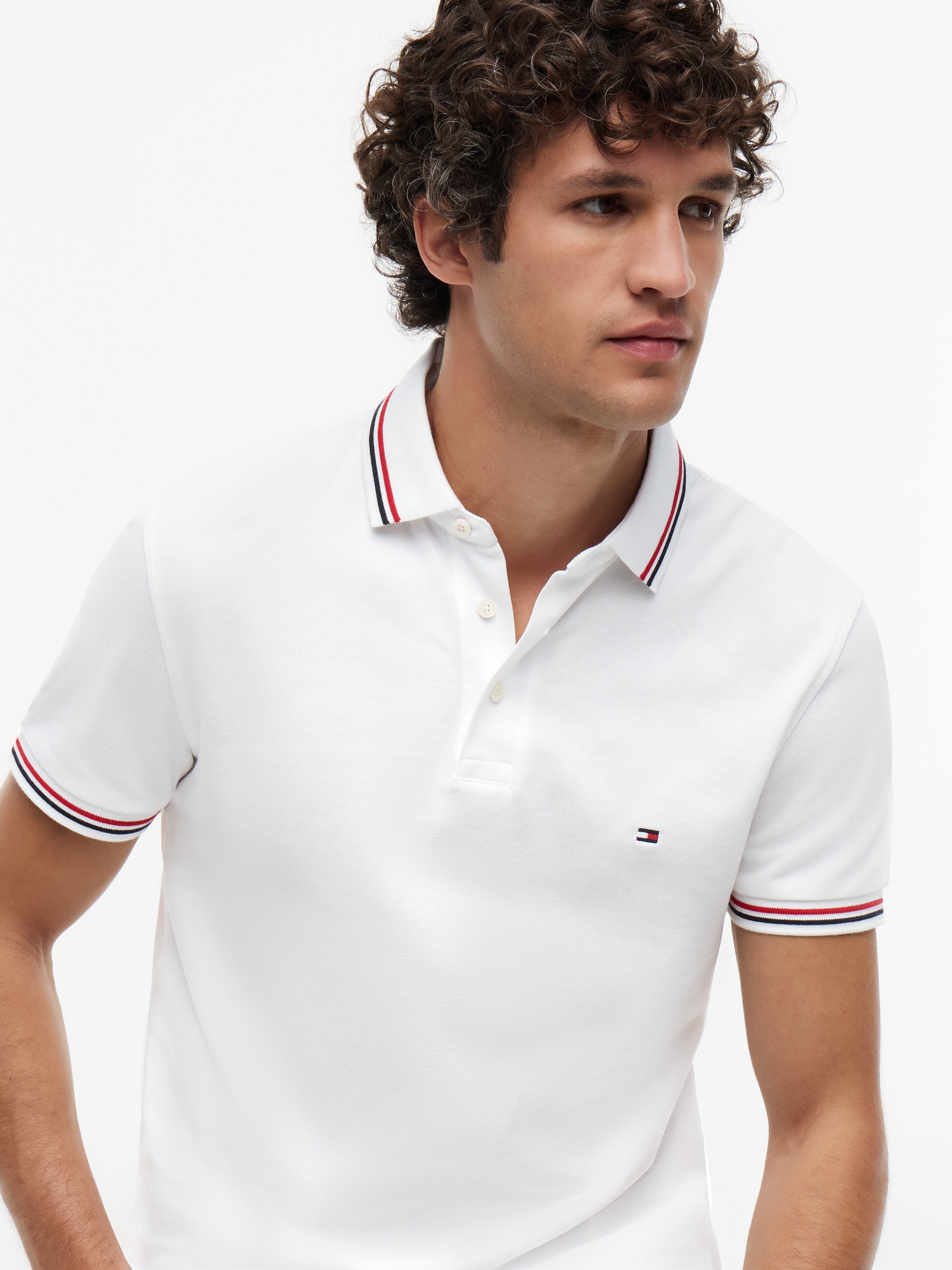 Tommy Hilfiger Polo »TIPPED SLIM FIT POLO« avec détails contrastés