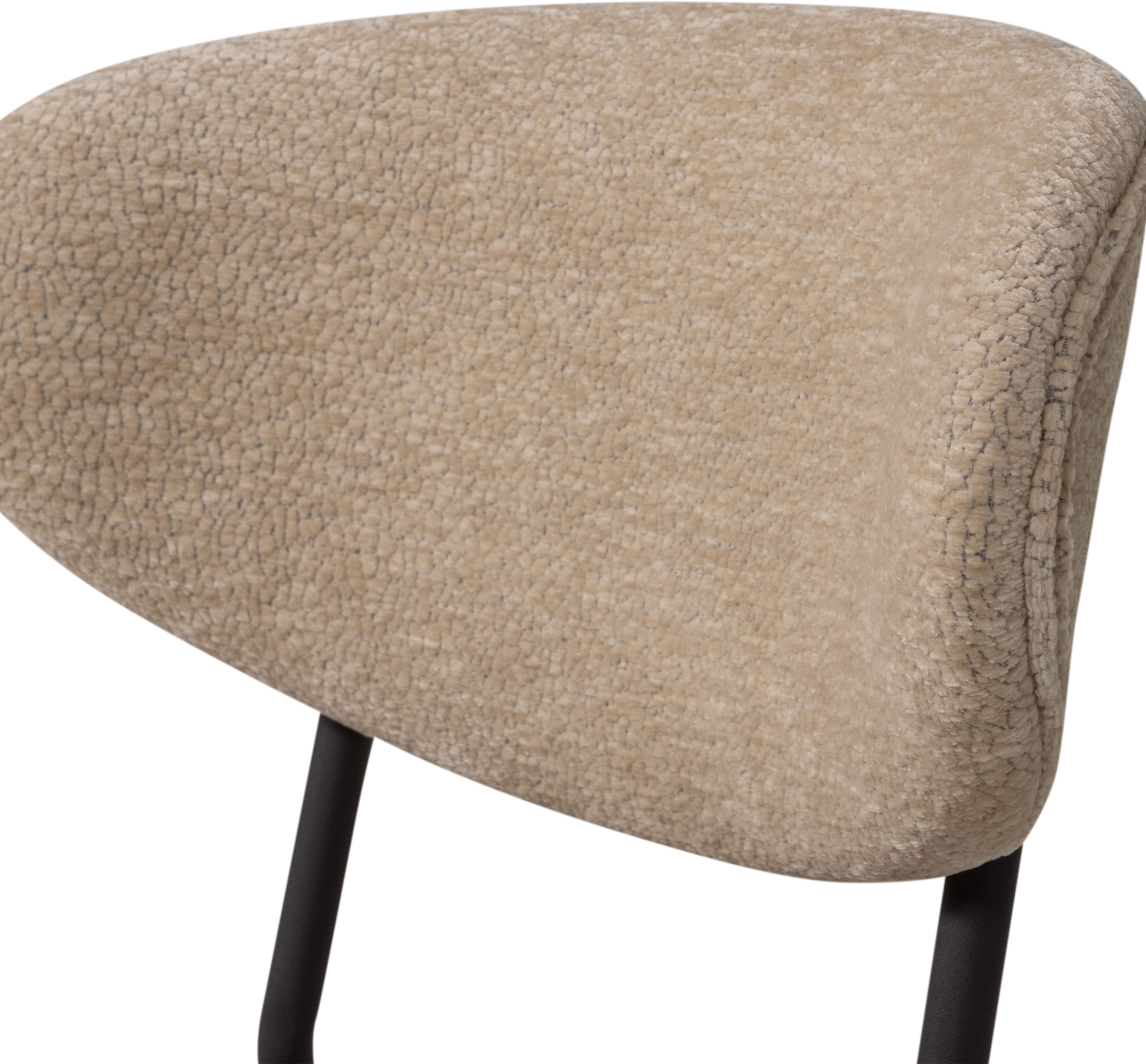WOOOD Esszimmerstuhl »Kjeld stapelbar mit Bezug und Metallgestell, B 47 x T 53 x H 79 cm« (Set) 2 Stk.(Set, 2 St) Chenille, Tragkraft 120 kg, Geringe Verschleissfestigkeit