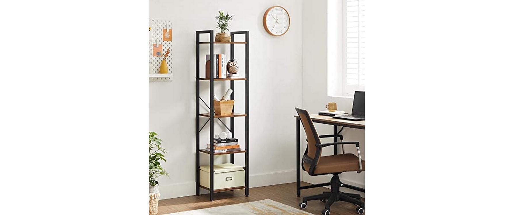 VASAGLE Étagère »40 x 30 x 146 cm, Braun/Schwarz«