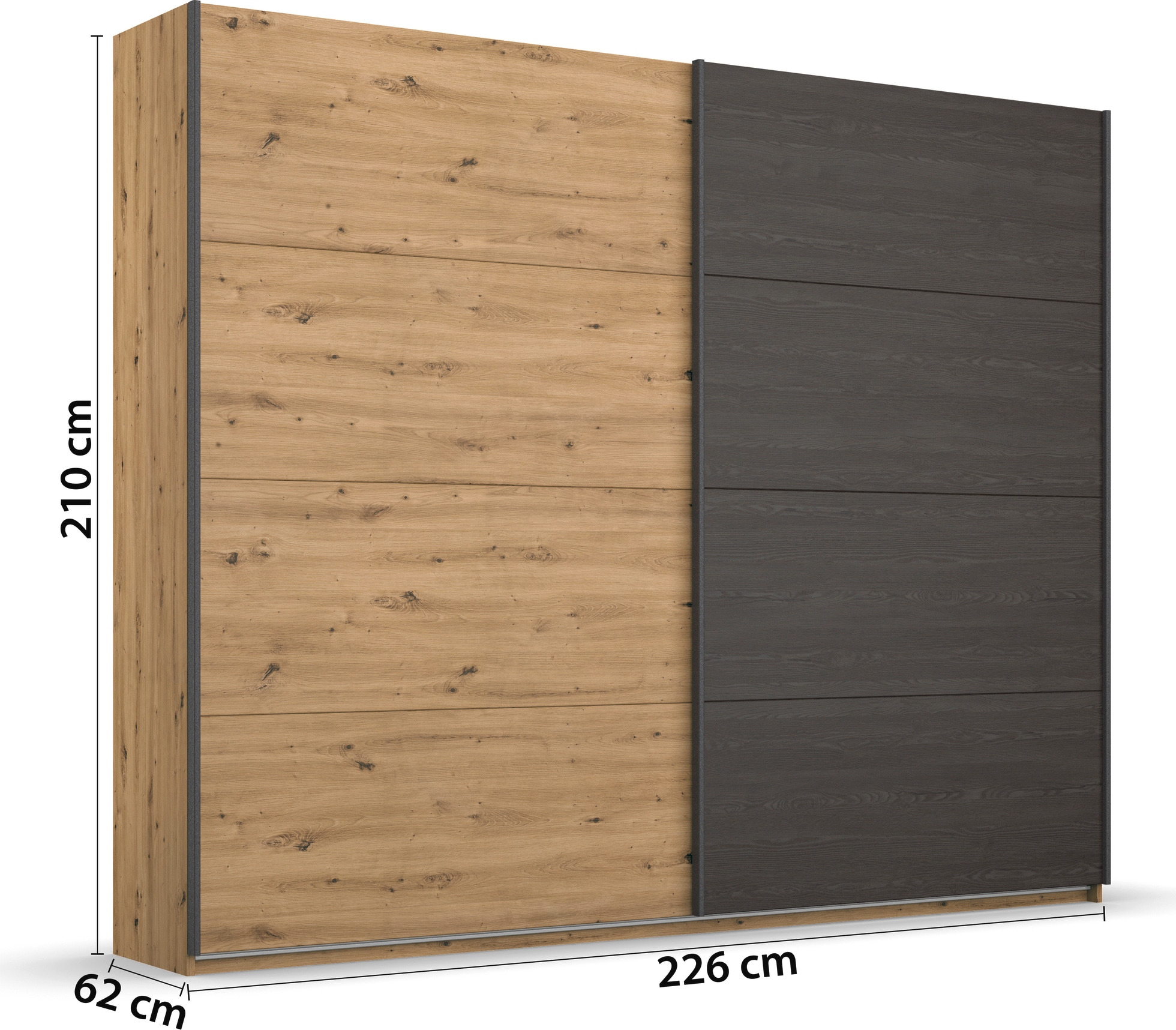rauch Schwebetürenschrank »Kleiderschrank Schrank Garderobe Schlafzimmerschrank APOLLON« mit grosszügigem Stauraum und abgesetzten Türenfeldern MADE IN GERMANY