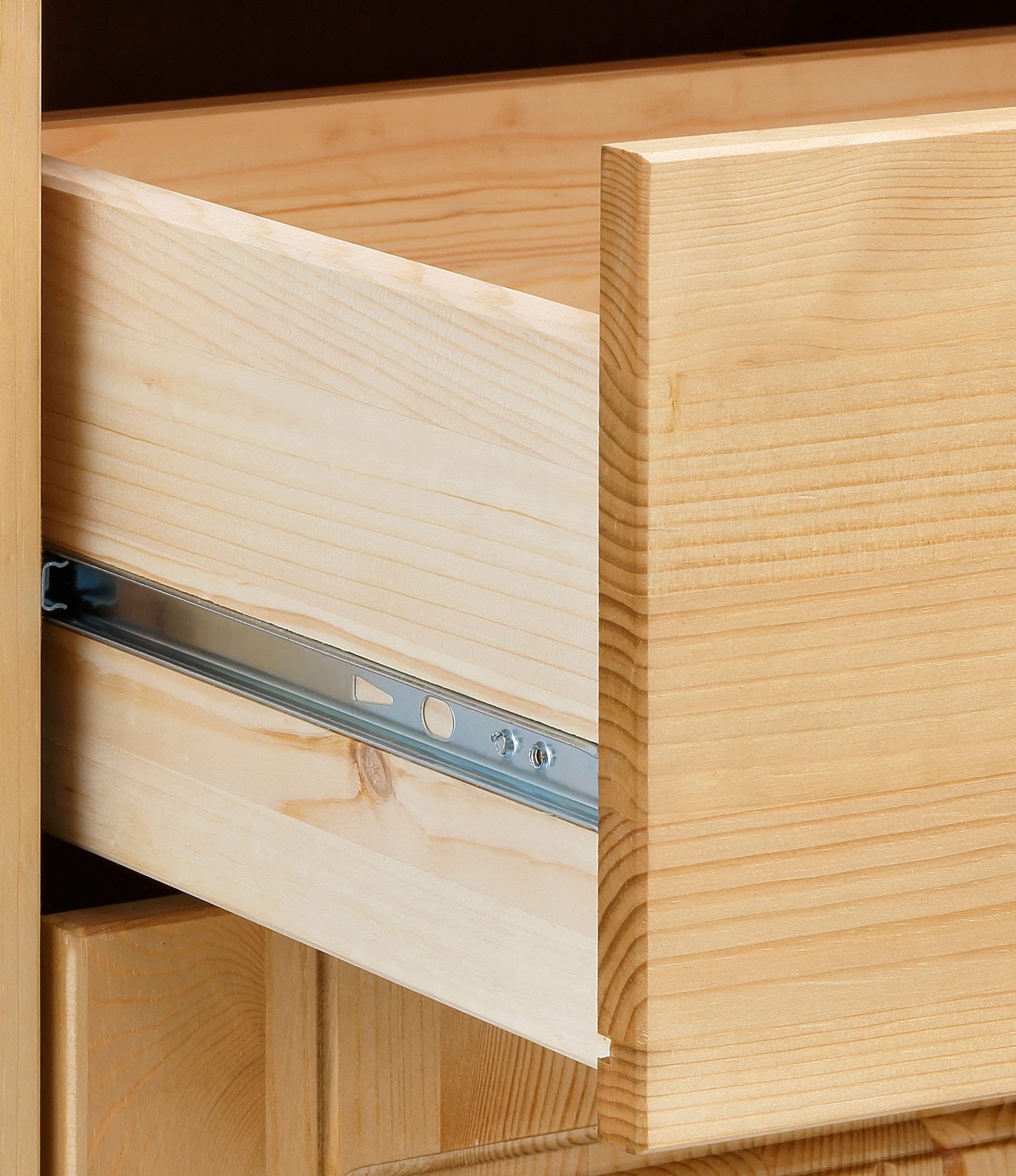 GOODproduct Wäscheschrank »Gotland! Home Office Schrank, Mehrzweckschrank, Büroschrank« H/B/T ca. 180/125/40cm,  mit Ausziehregal, Schublade, stabil + langlebig, Massivholz made in EU