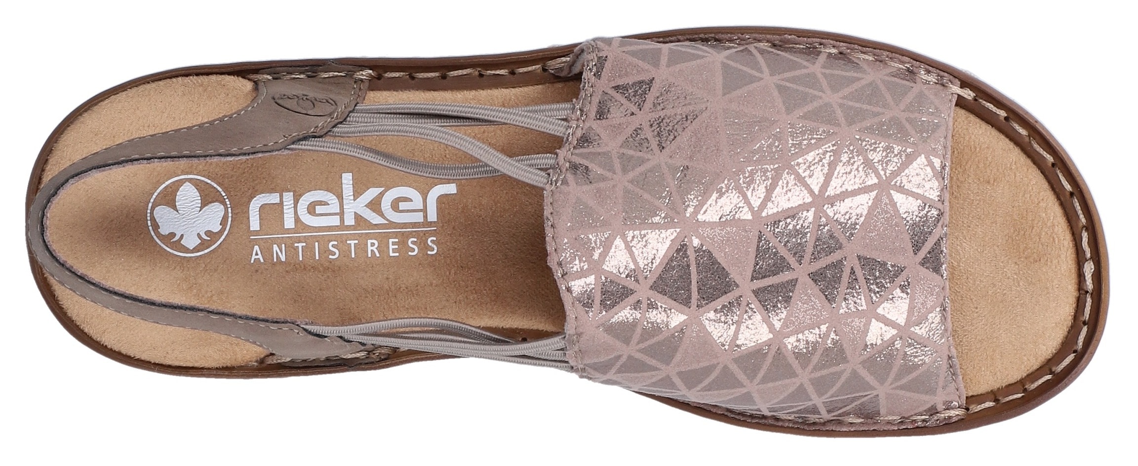 Rieker Sandale  chaussure d'été, sandale, talon compensé, avec bandes élastiques