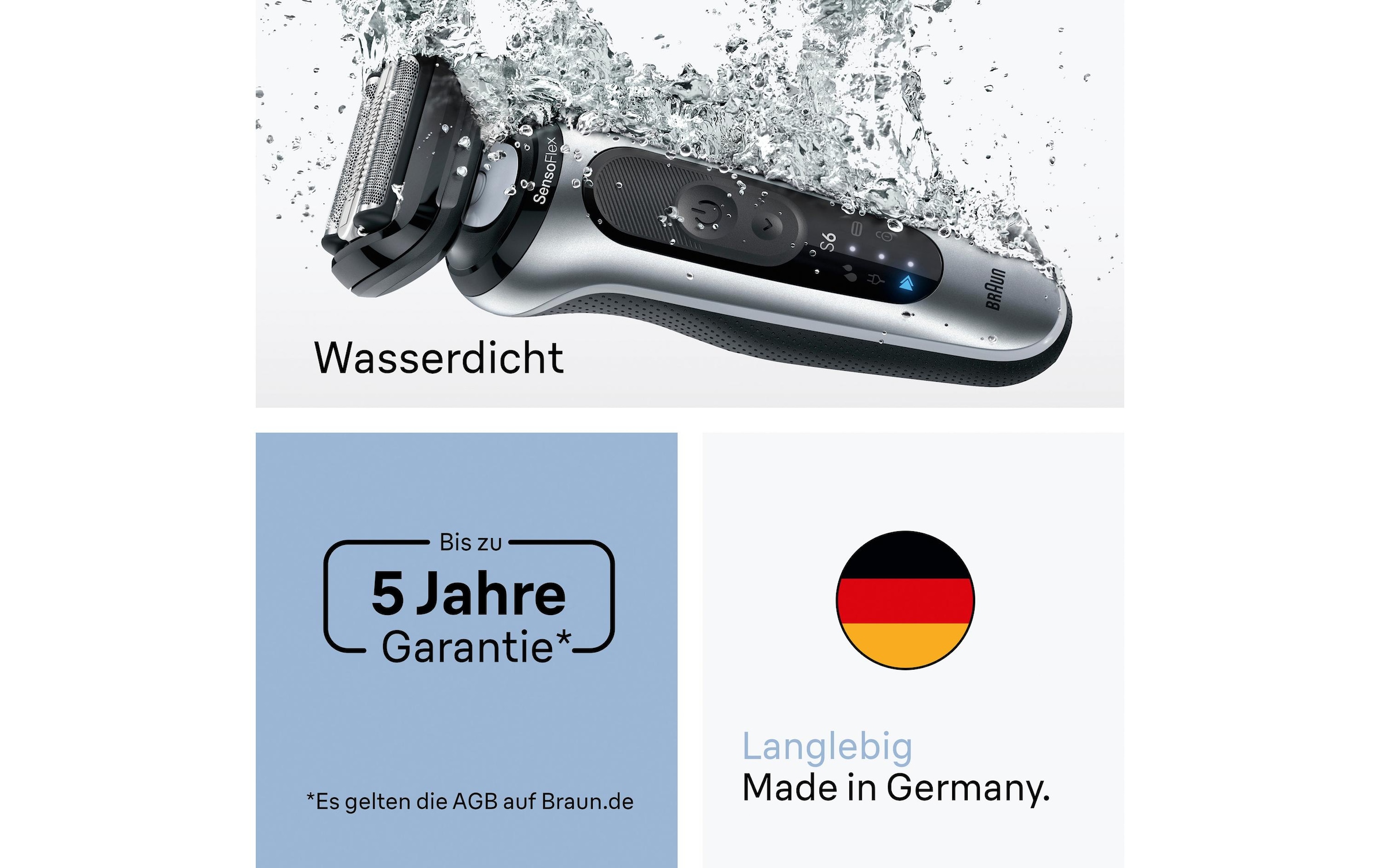 Braun Épilateur électrique pour le visage »Series 6 62-S7650cc« Reinigungsstation