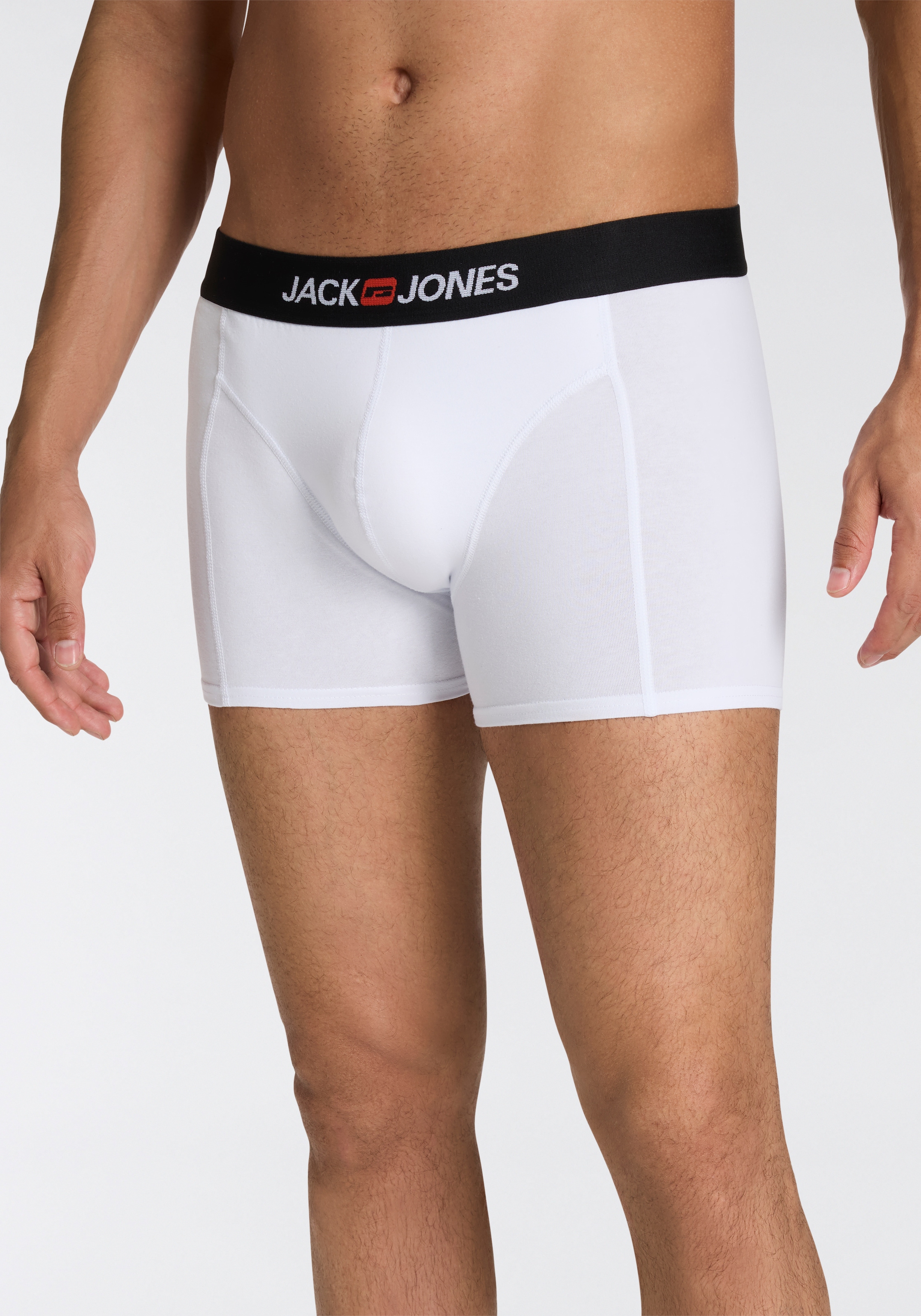 Jack & Jones Tronc »JACOLD – Boxershorts mit farbigem Bund im 6er-Pack« Packung, 6 cuis Druck, modisch, regular fit, Jersey