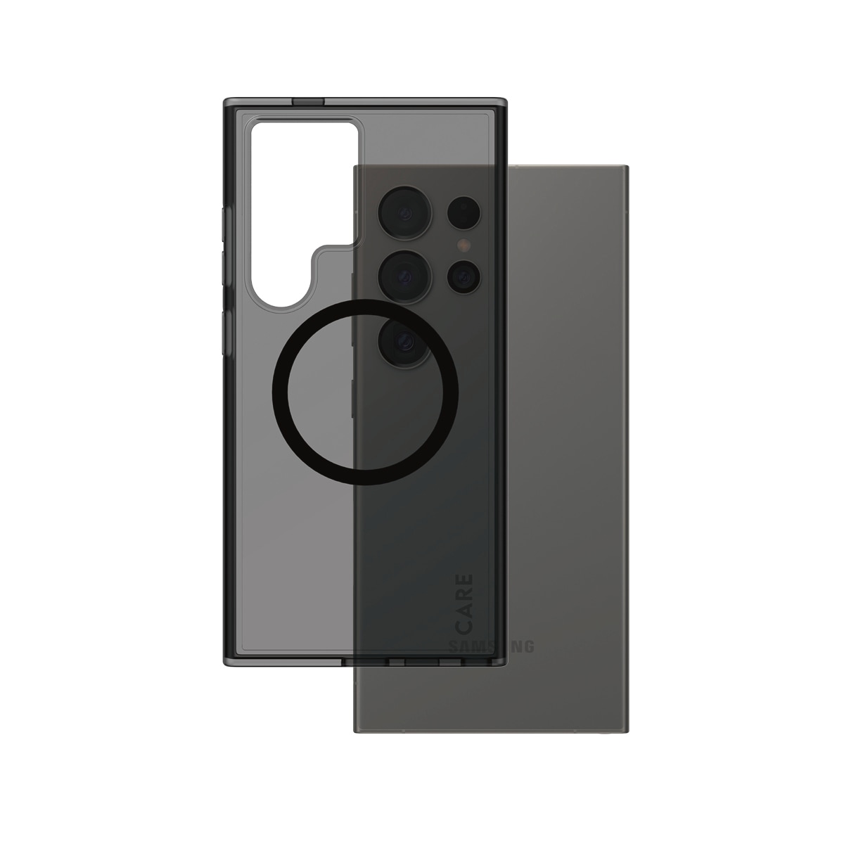 CARE by PanzerGlass Handyhülle »Magnetic Compatible Smokey Case für Samsung Galaxy S24 Ultra« Backcover, Schutzhülle, Handyschutzhülle, Case, Schutzcase, stossfest