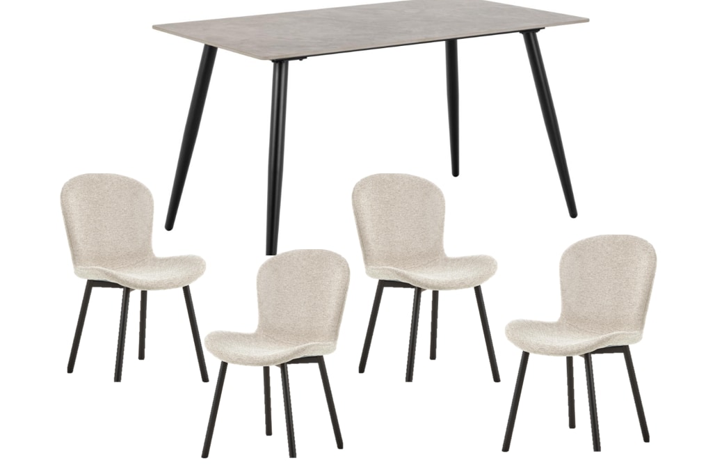 ACTONA GROUP Set de salle à manger »Essgruppe, Speisetisch mit Stühlen« Ensemble complet, 1 table + 4 chaises, 5 cuis tlg.
